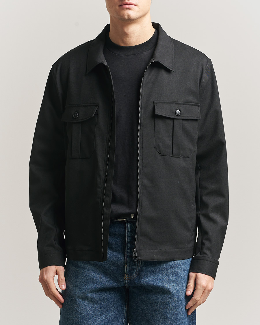 Homme | Chemises | Tiger of Sweden | Barnaby Technical Overshirt Black