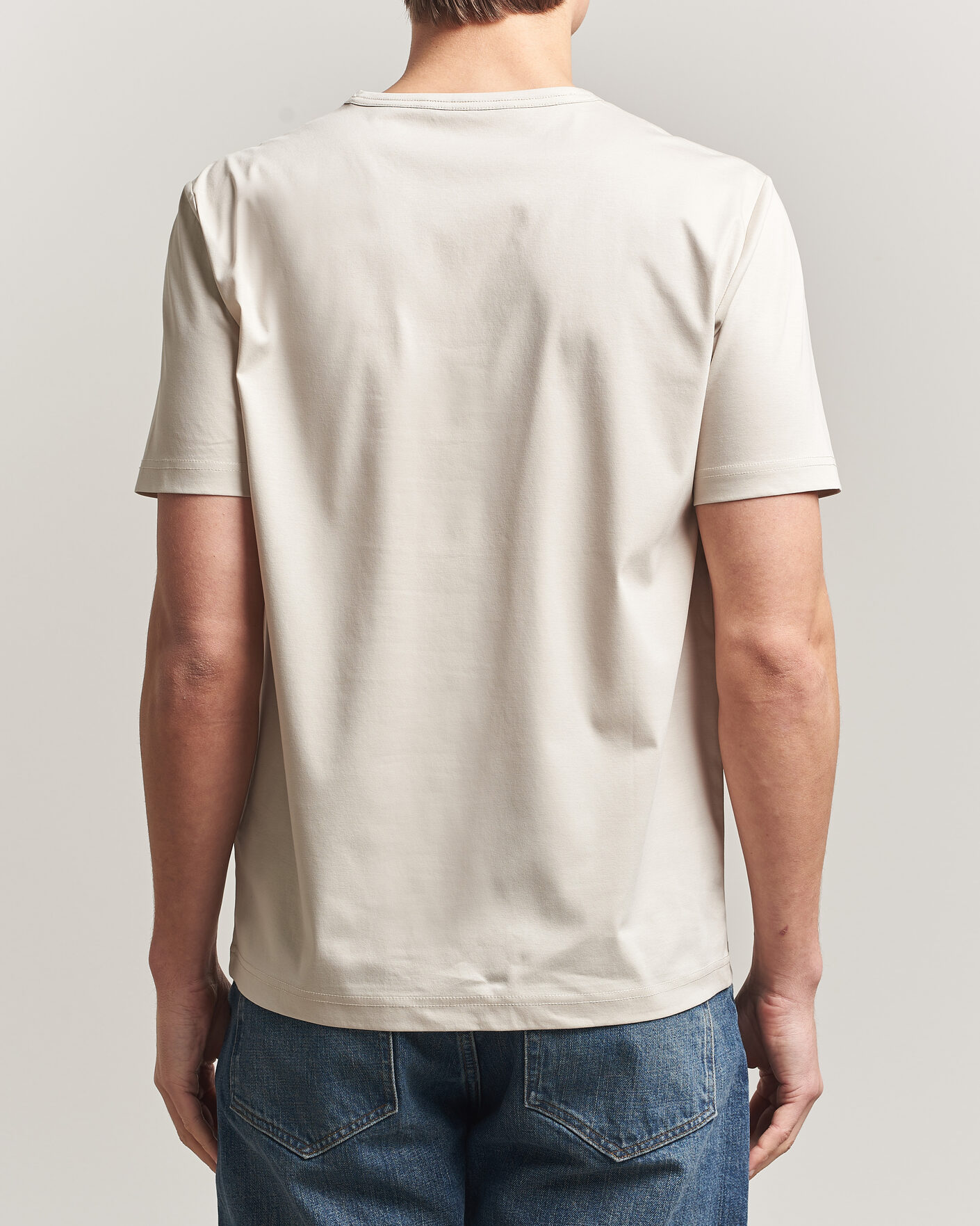 Homme | T-shirts | Tiger of Sweden | Olaf Mercerized Cotton T-Shirt Seline Grey