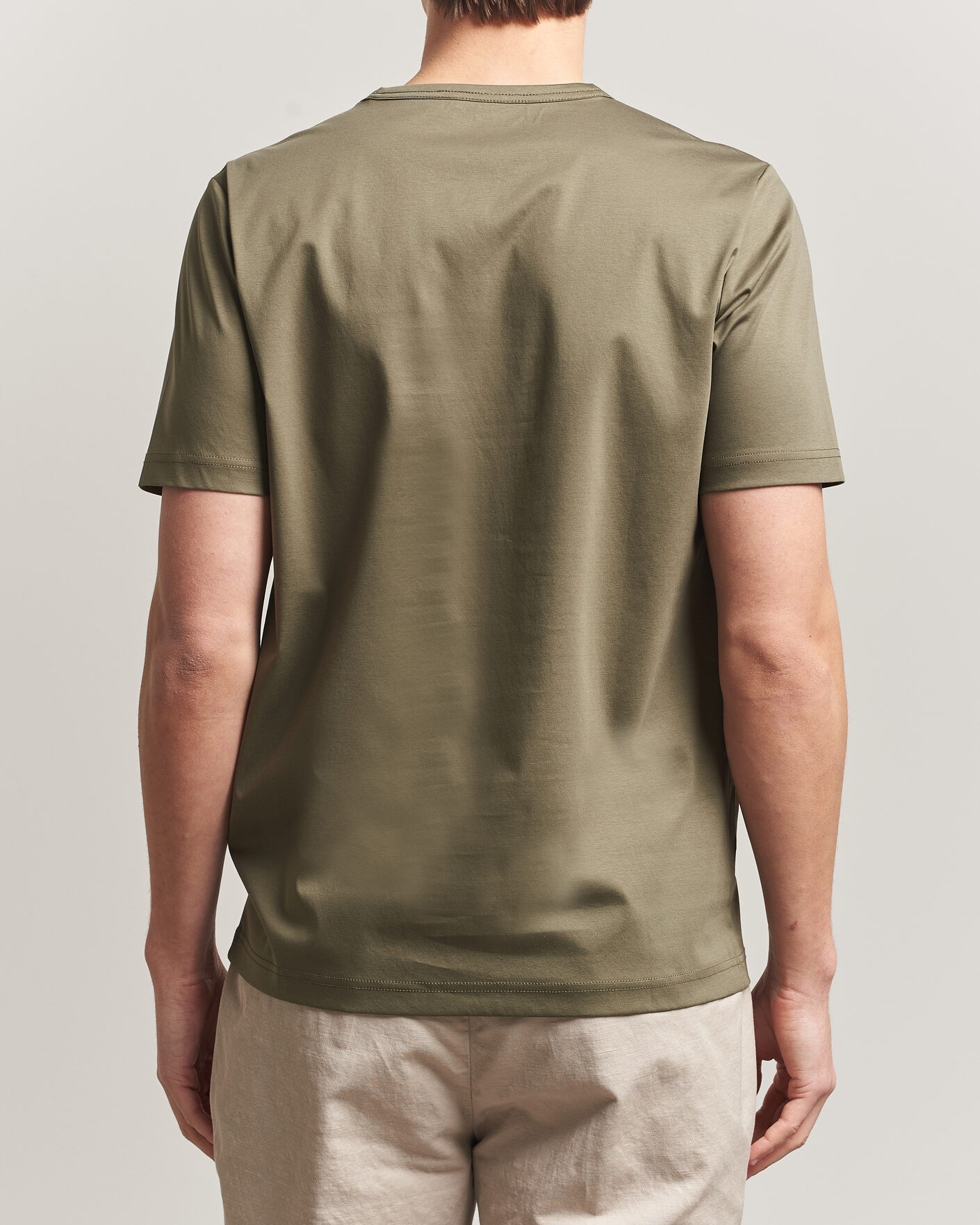 Homme | T-shirts | Tiger of Sweden | Olaf Mercerized Cotton T-Shirt Kalamata Green