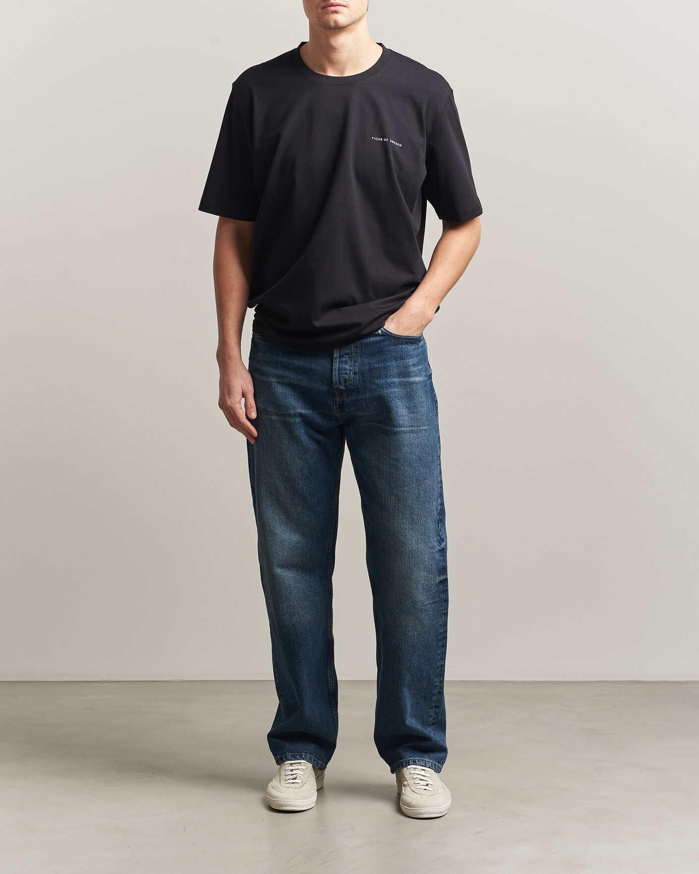 Homme | T-shirts | Tiger of Sweden | Pro Cotton Logo T-Shirt Black