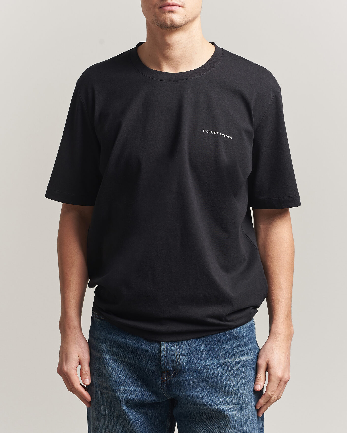 Homme | T-shirts | Tiger of Sweden | Pro Cotton Logo T-Shirt Black