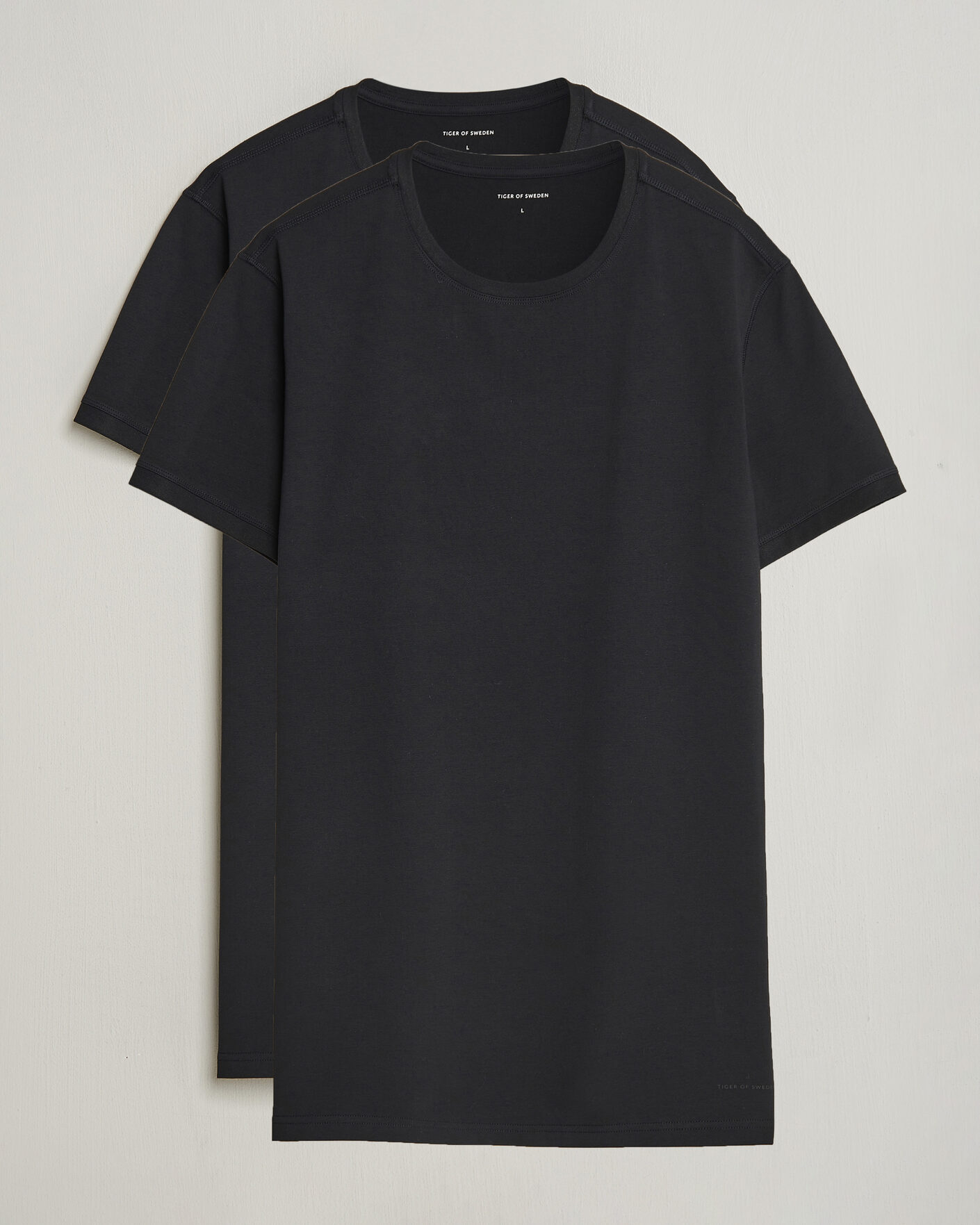 Homme | T-shirts | Tiger of Sweden | Heimdal 2-Pack Crew Neck T-Shirt Black