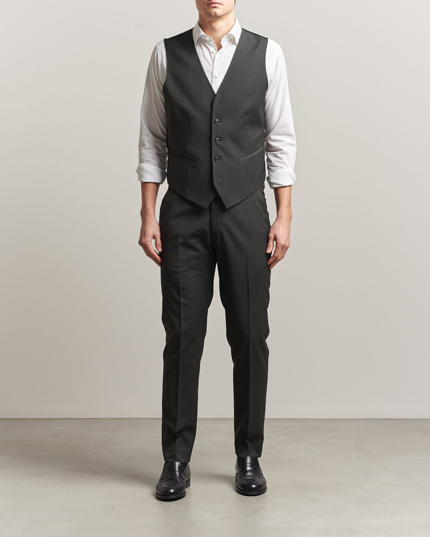 Homme | Gilets | Tiger of Sweden | Winston Wool Travel Waistcoat Olive Extreme