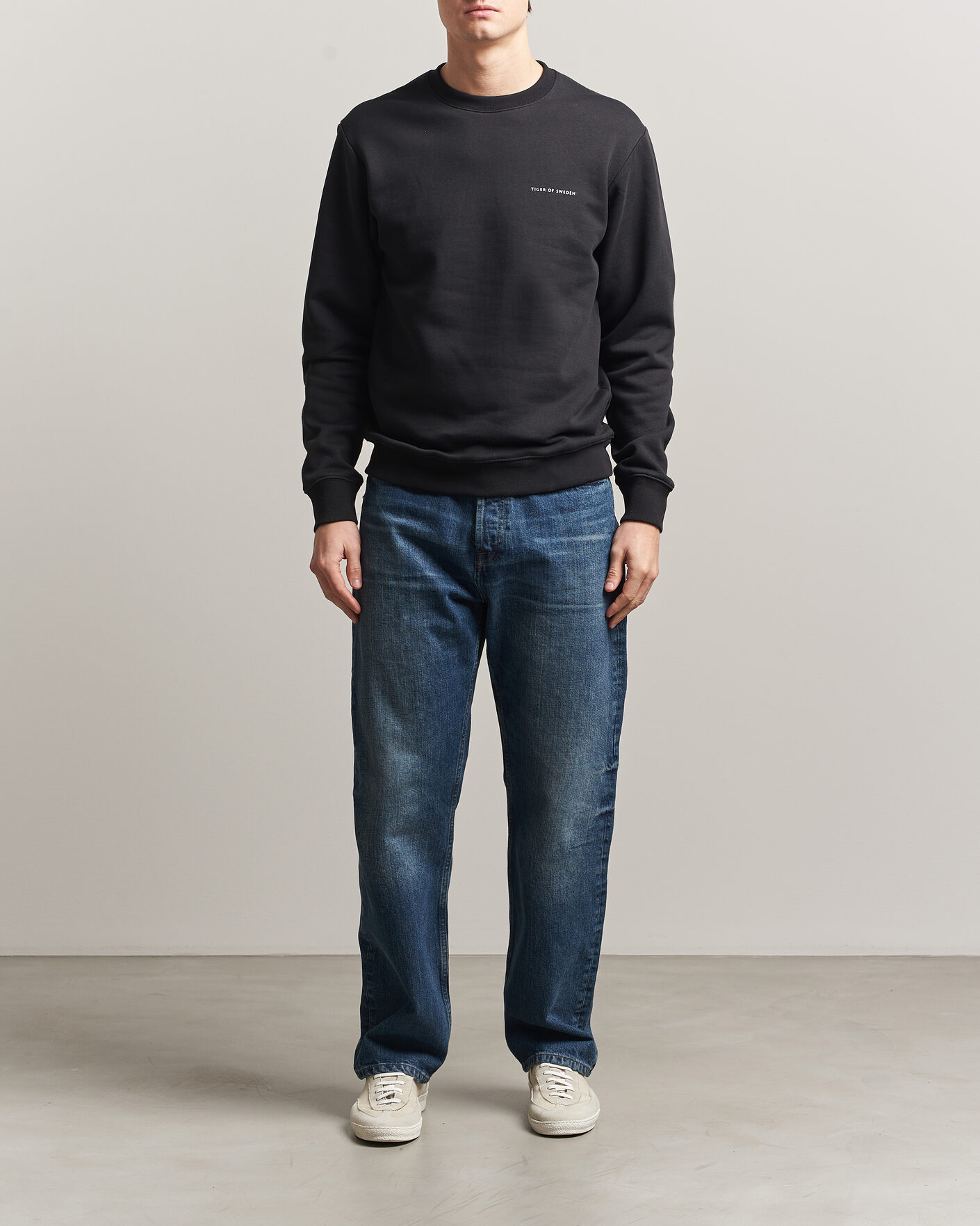 Homme | Pulls Et Tricots | Tiger of Sweden | Emerson Crew Neck Sweatshirt Black