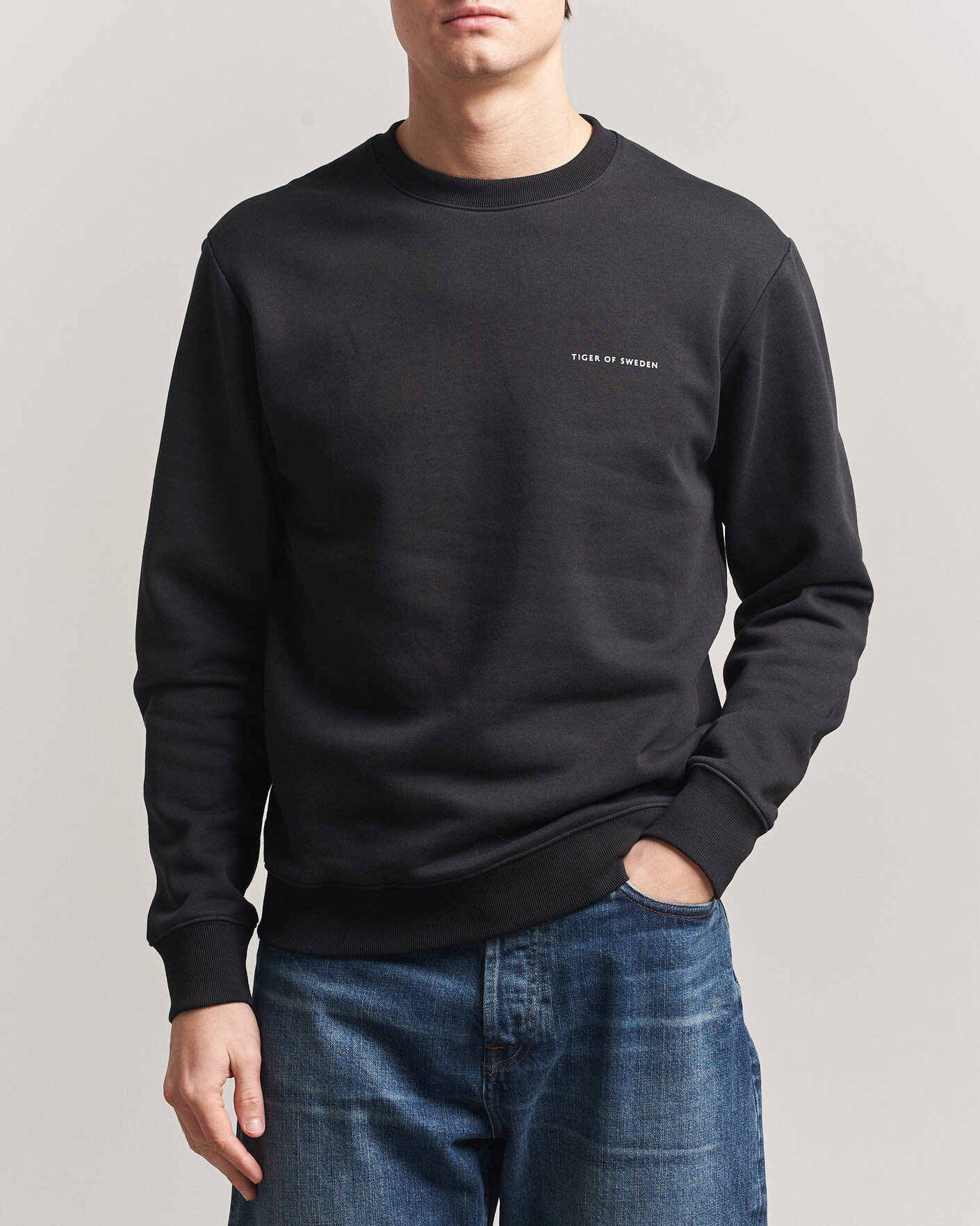 Homme | Pulls Et Tricots | Tiger of Sweden | Emerson Crew Neck Sweatshirt Black