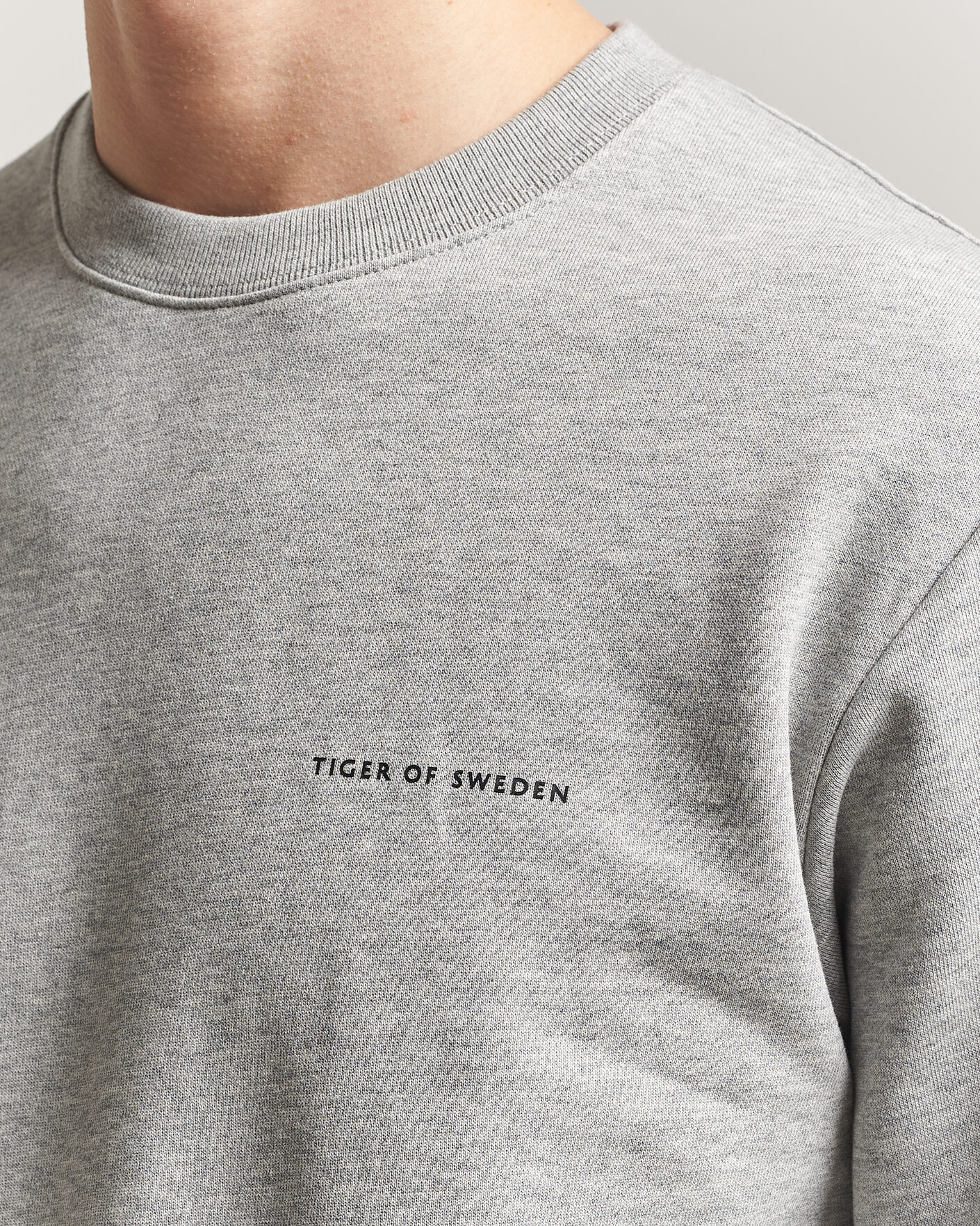 Homme | Pulls Et Tricots | Tiger of Sweden | Emerson Crew Neck Sweatshirt Grey Melange