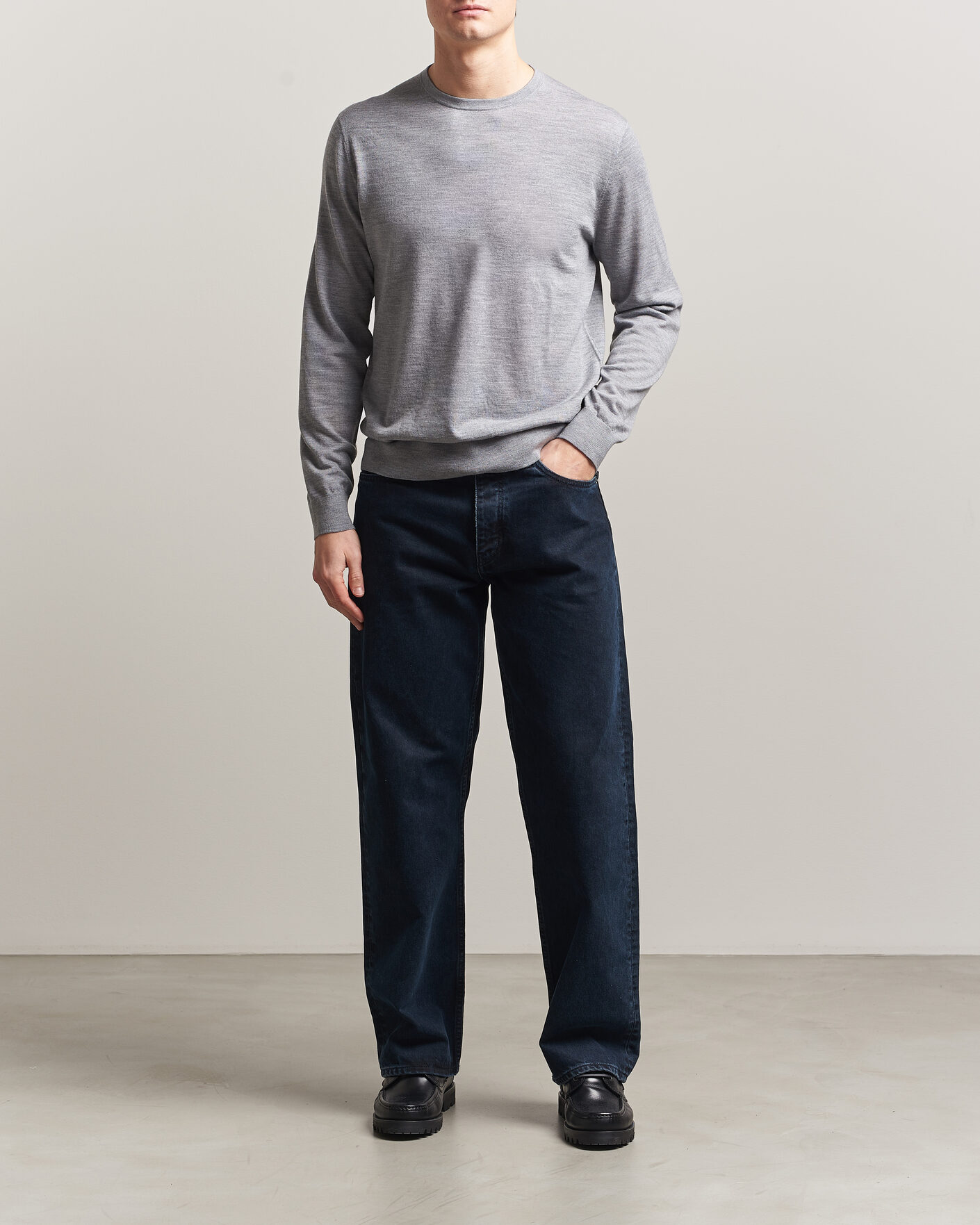 Homme | Pulls Et Tricots | Tiger of Sweden | Connor Crew Neck Pullover Grey Melange