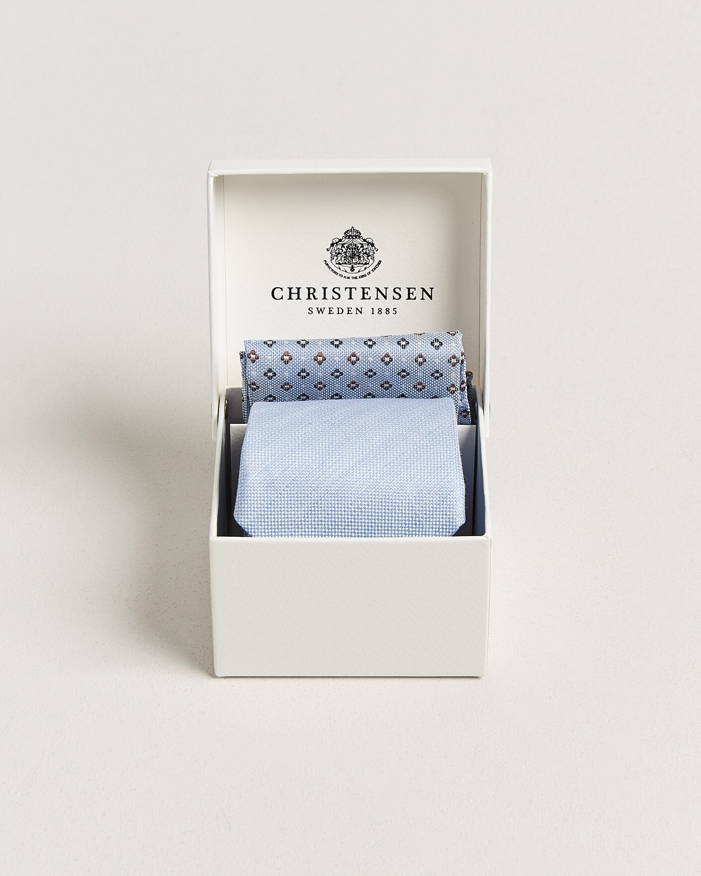 Homme | Cravates | Amanda Christensen | Box Set Printed Silk 8cm Tie With Pocket Square Blue