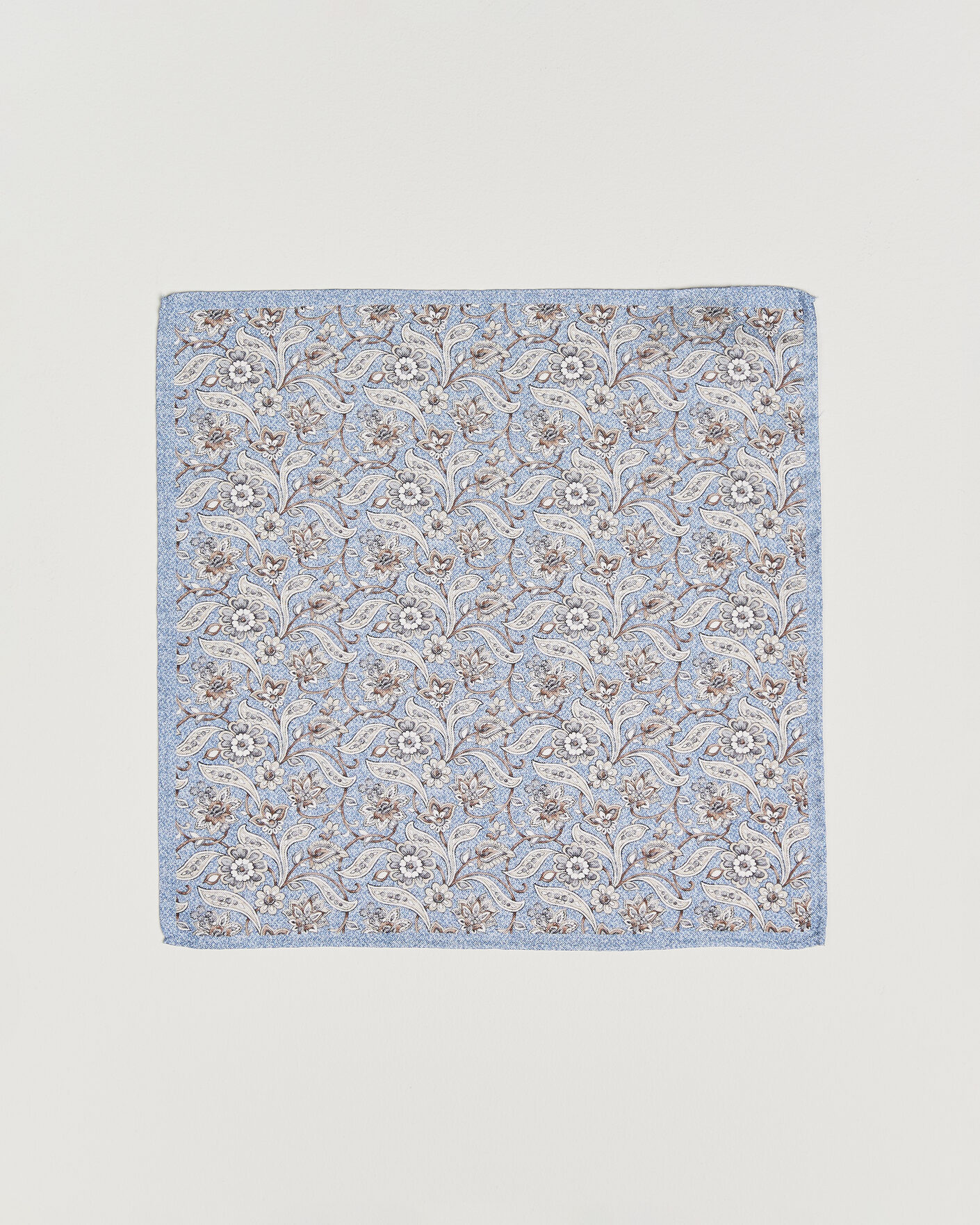 Homme | Pochettes De Costume | Amanda Christensen | Silk Oxford Large Flower Pocket Square Blue