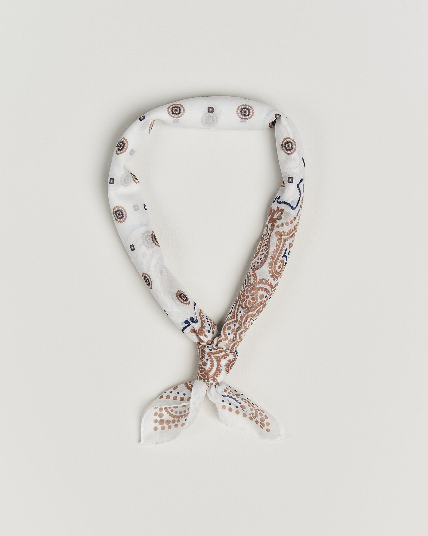 Homme | Écharpes | Amanda Christensen | Cotton Voilé Medallion Bandana Cream