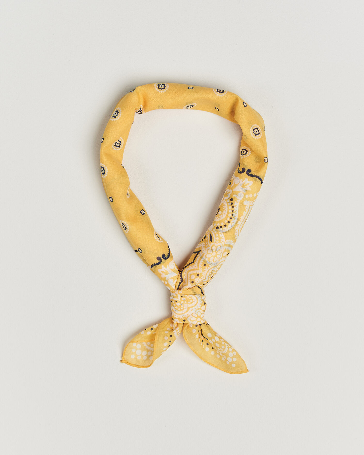 Homme | Écharpes | Amanda Christensen | Cotton Voilé Medallion Bandana Yellow