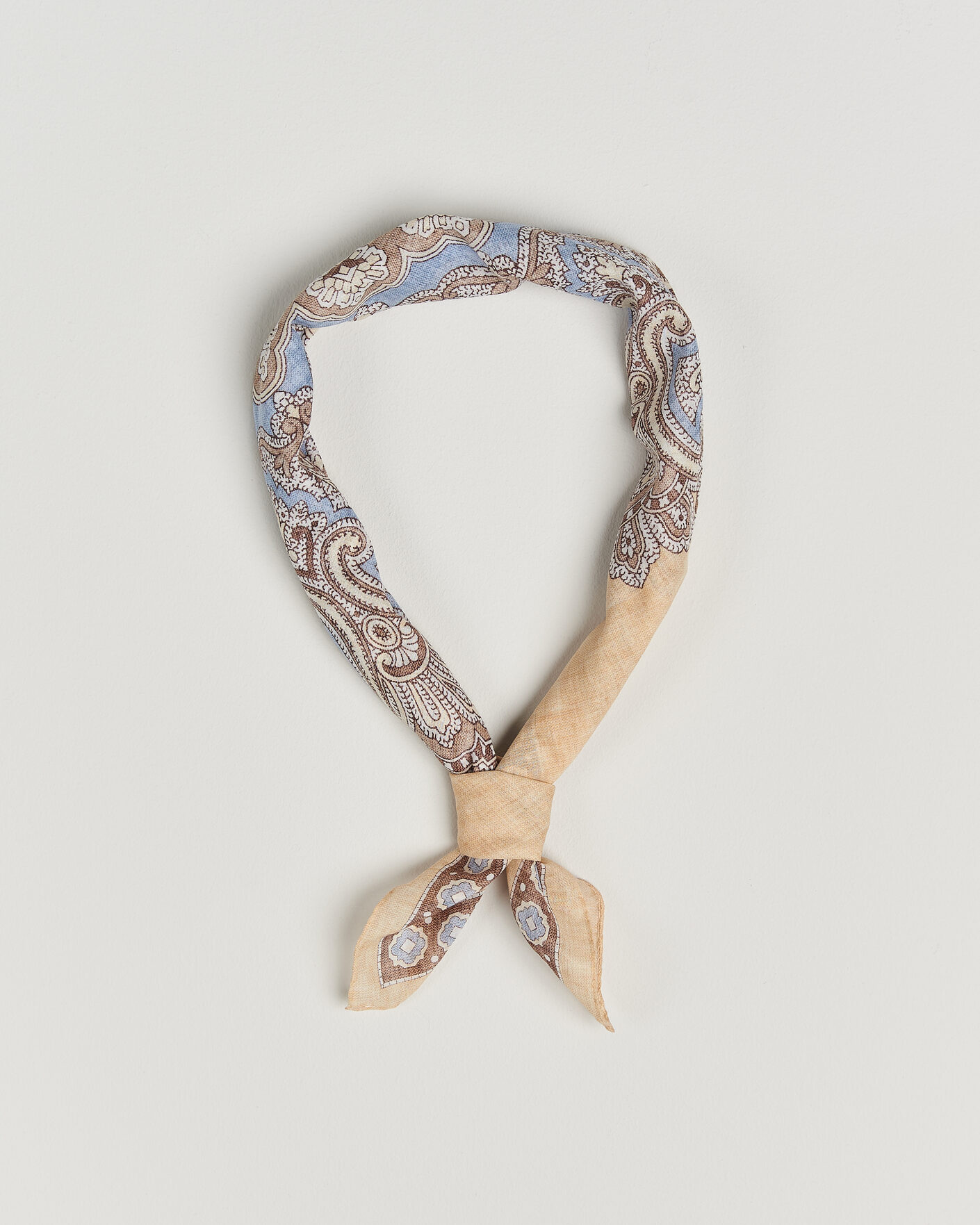 Homme | Écharpes | Amanda Christensen | Cotton Voilé Large Paisley Bandana Yellow