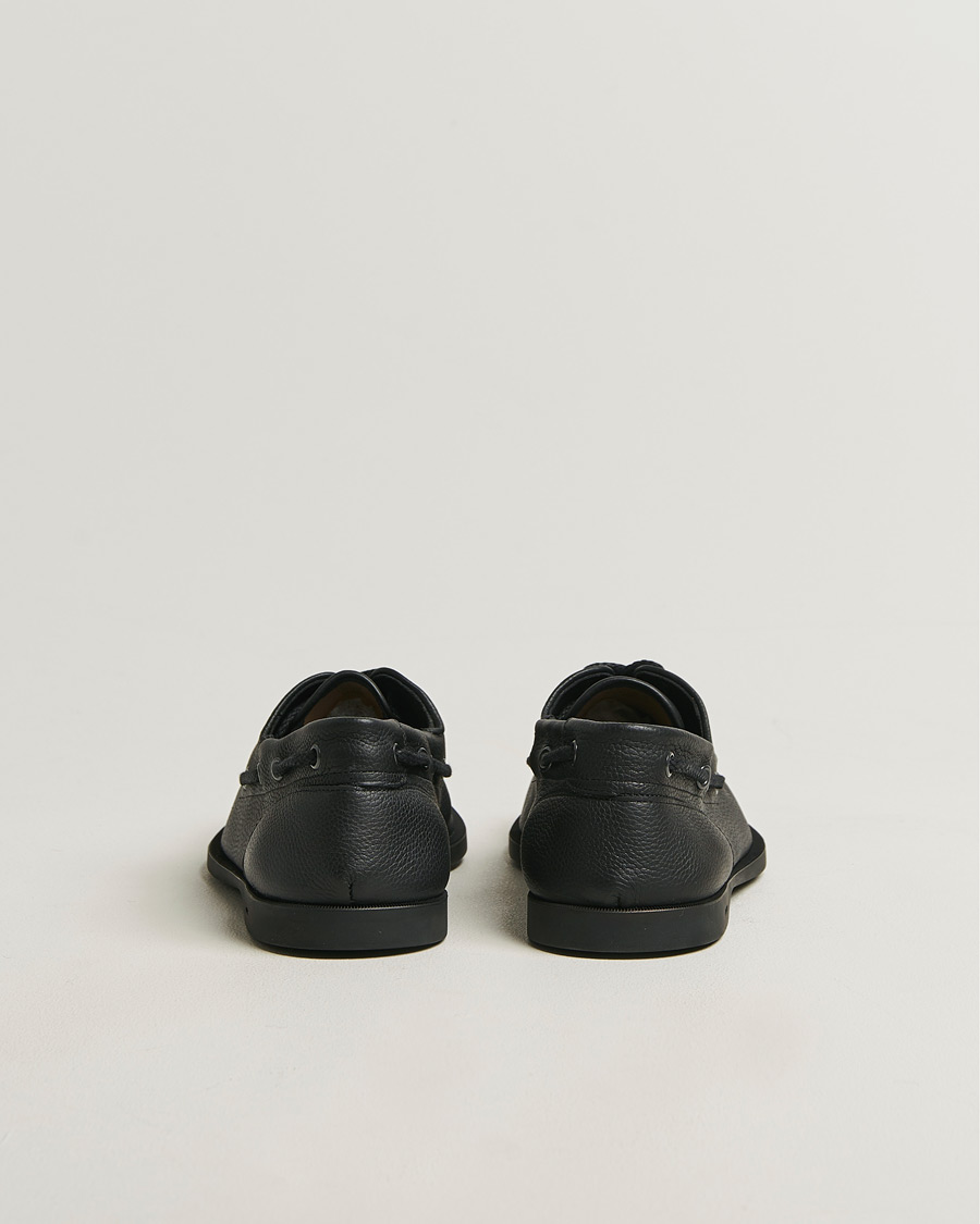 Homme | Chaussures Bateau | John Lobb | Foil Boat Shoes Black Grain