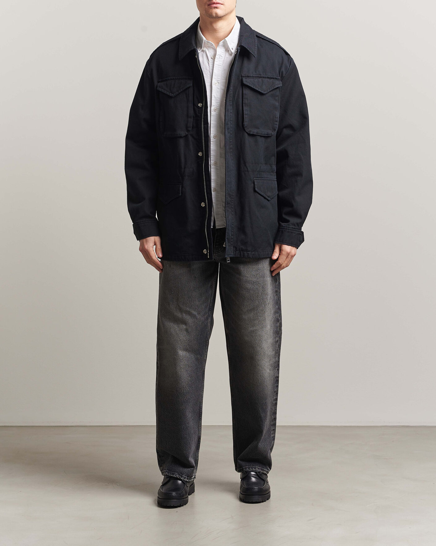 Homme | Manteaux Et Vestes | Filippa K | Cotton Field Jacket Black