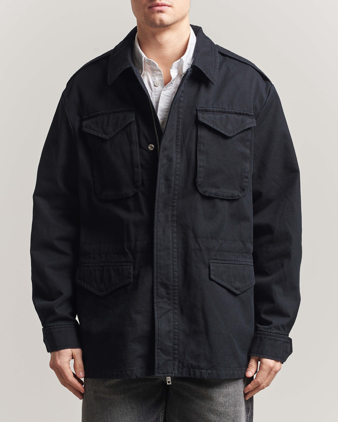 Homme | Manteaux Et Vestes | Filippa K | Cotton Field Jacket Black