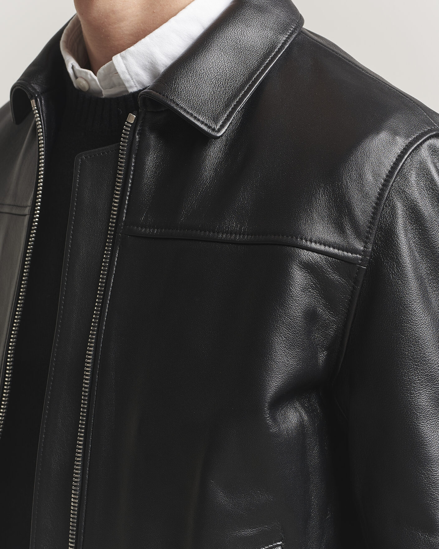 Homme | Manteaux Et Vestes | Filippa K | Leather Coach Jacket Black