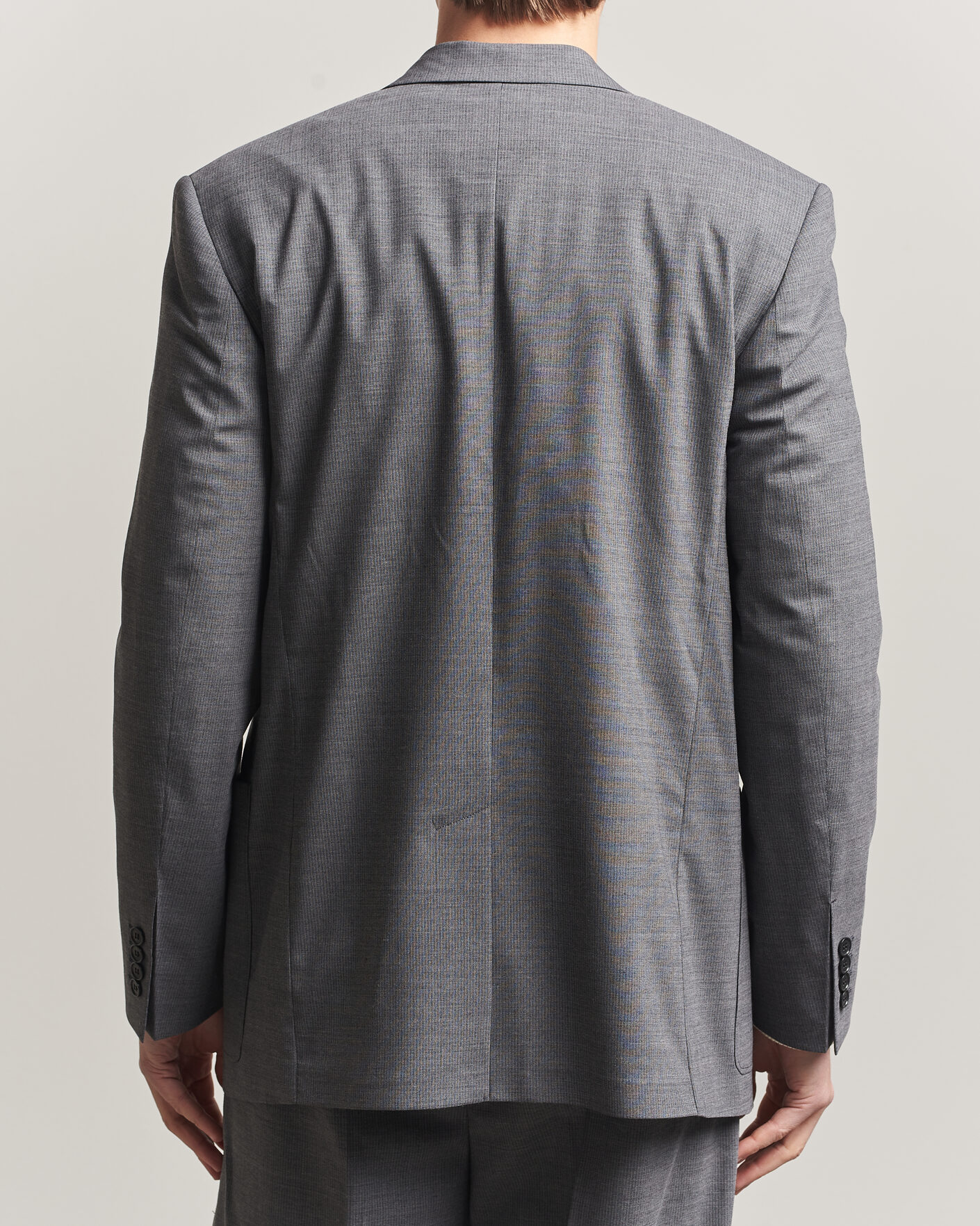 Homme | Blazers | Filippa K | Michael Wool Pinstriped Double Breasted Blazer Mid Grey