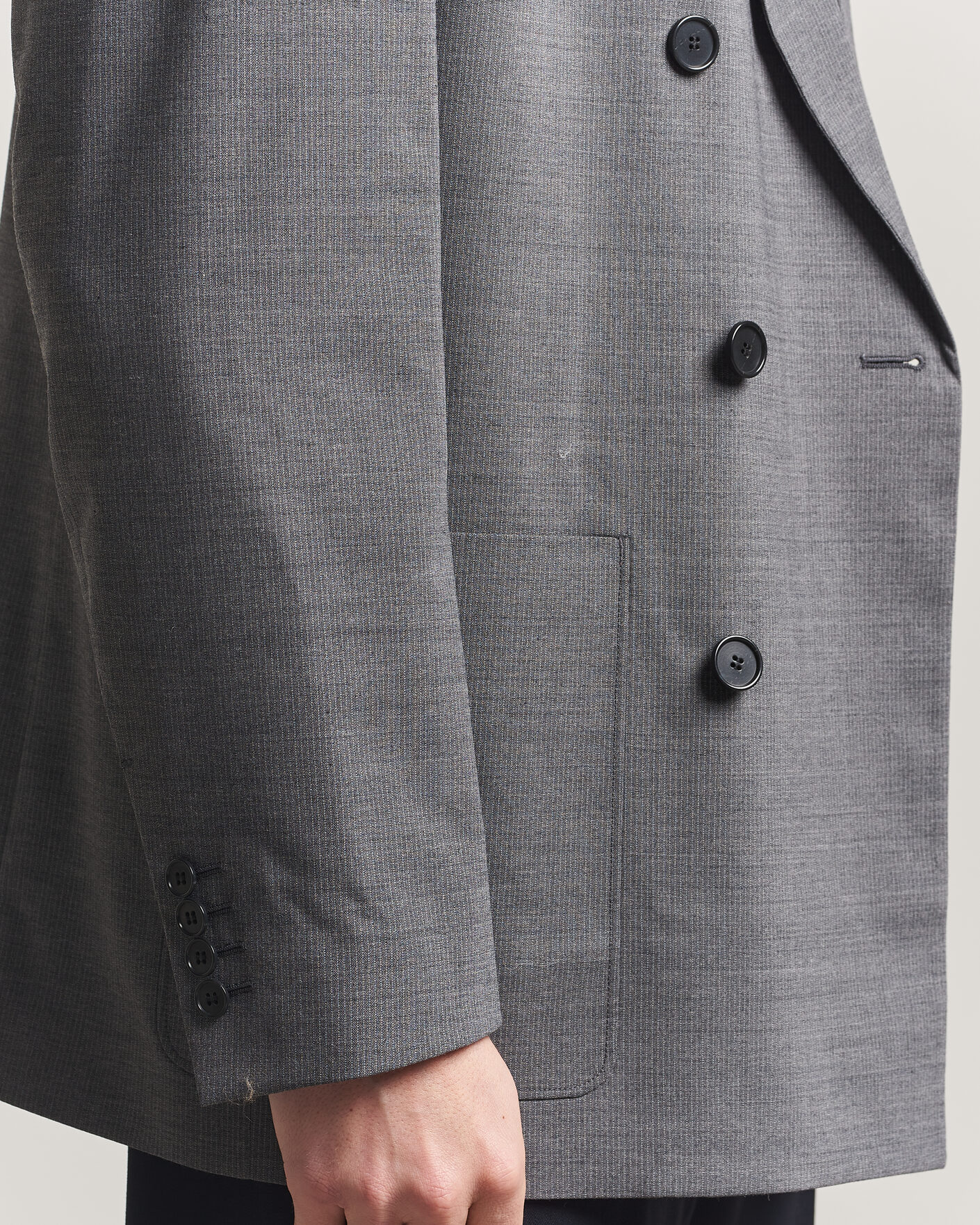 Homme | Blazers | Filippa K | Michael Wool Pinstriped Double Breasted  Blazer Mid Grey