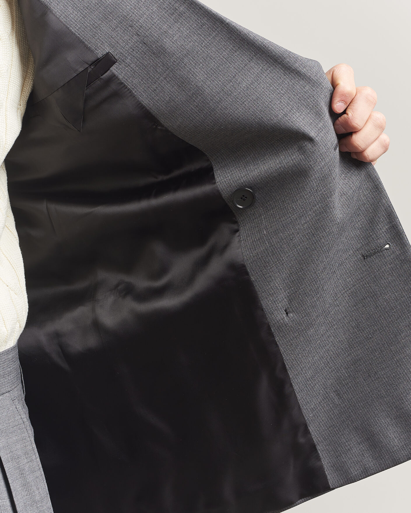 Homme | Blazers | Filippa K | Michael Wool Pinstriped Double Breasted Blazer Mid Grey