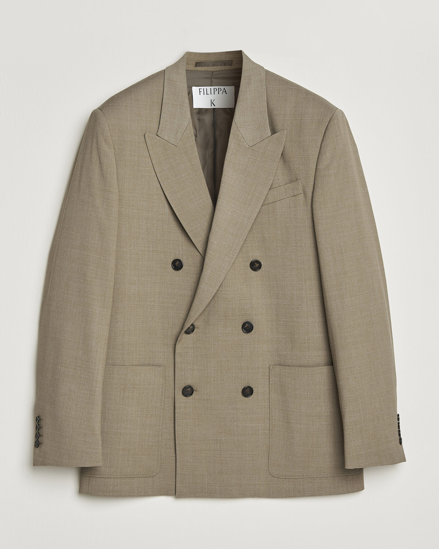 Homme | Blazers | Filippa K | Michael Wool Double Breasted Blazer Light Driftwood