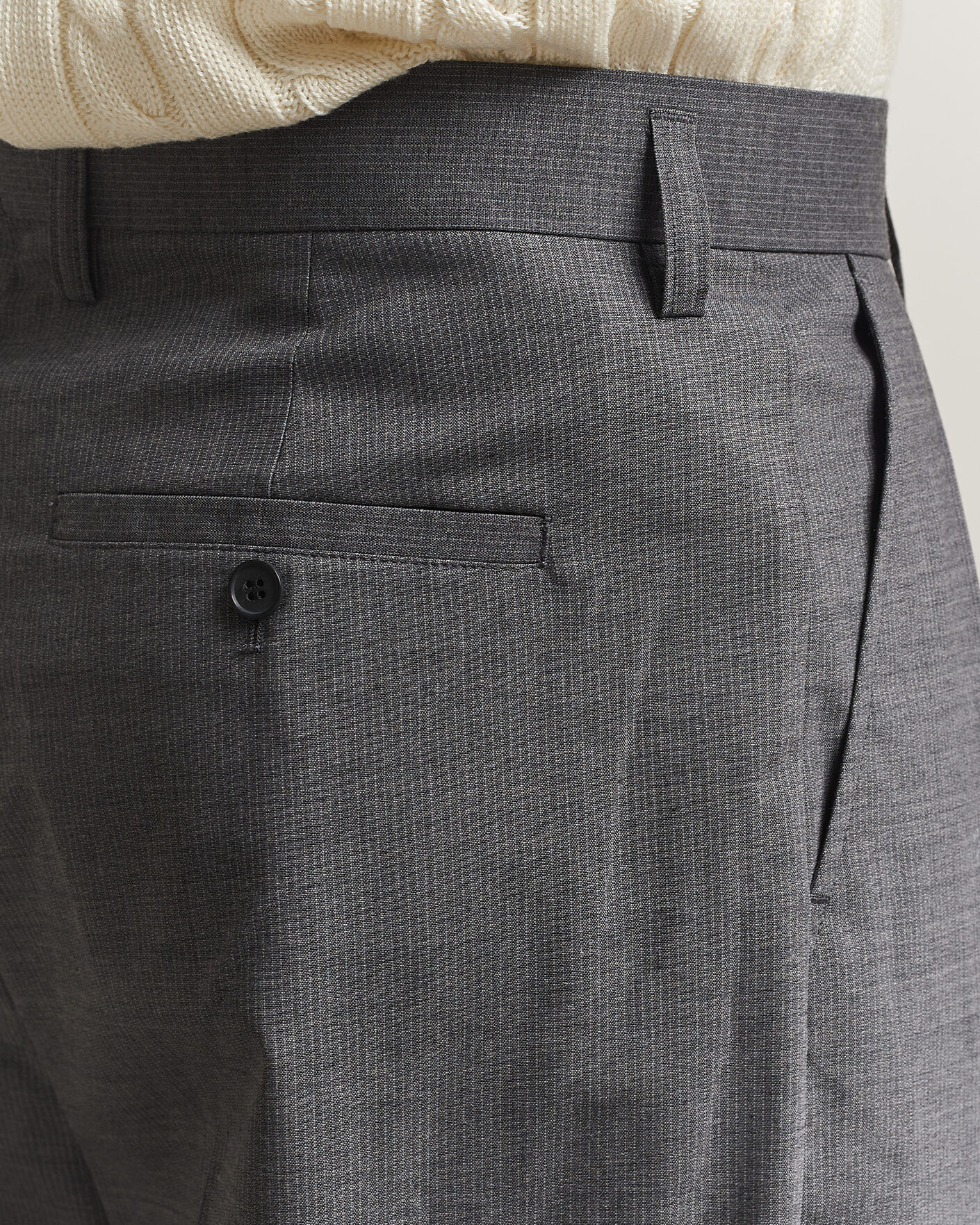 Homme | Pantalons | Filippa K | Milo Wide Wool Pinstriped Trousers Mid Grey