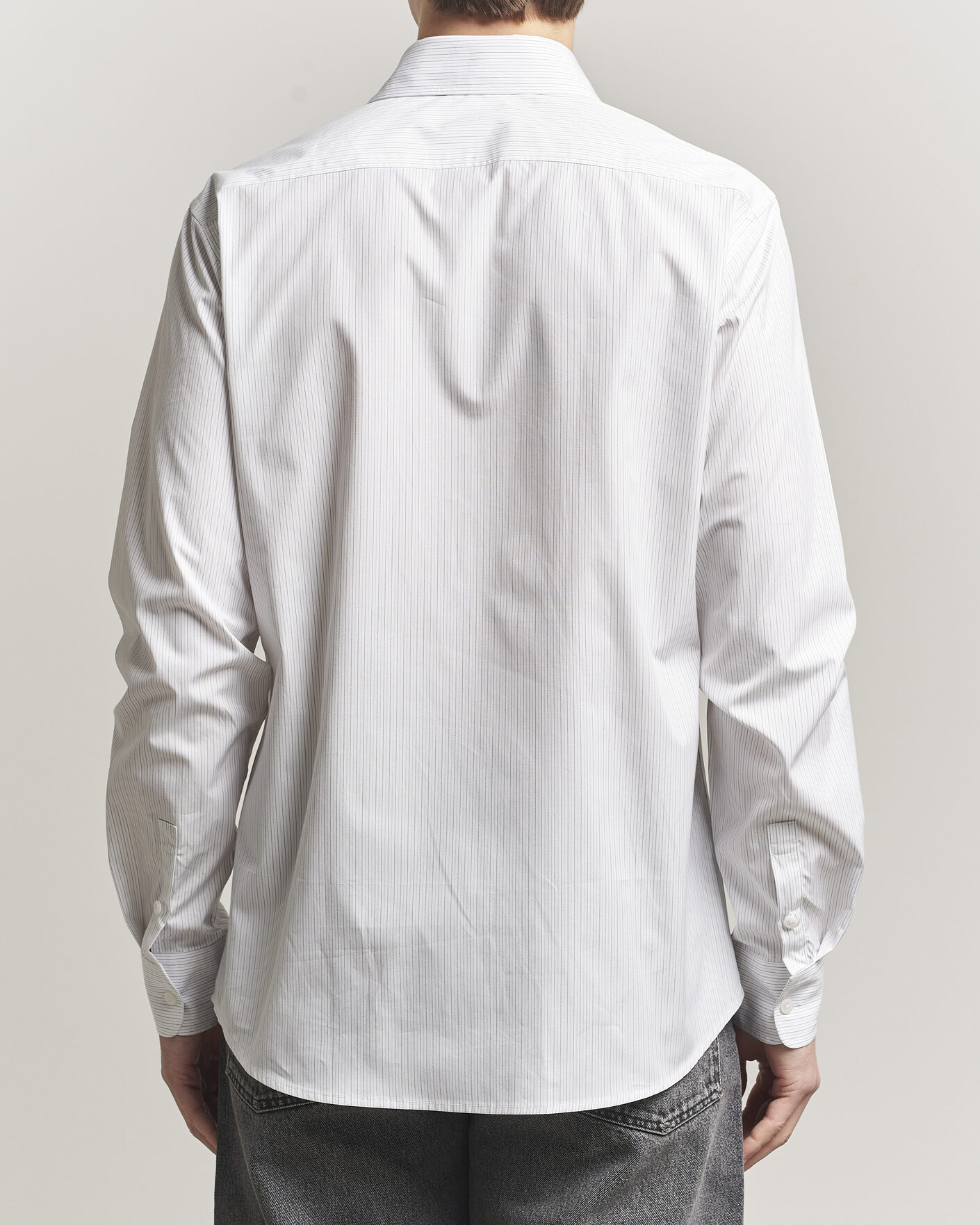 Homme | Chemises | Filippa K | Cotton Poplin Striped Shirt White/Black