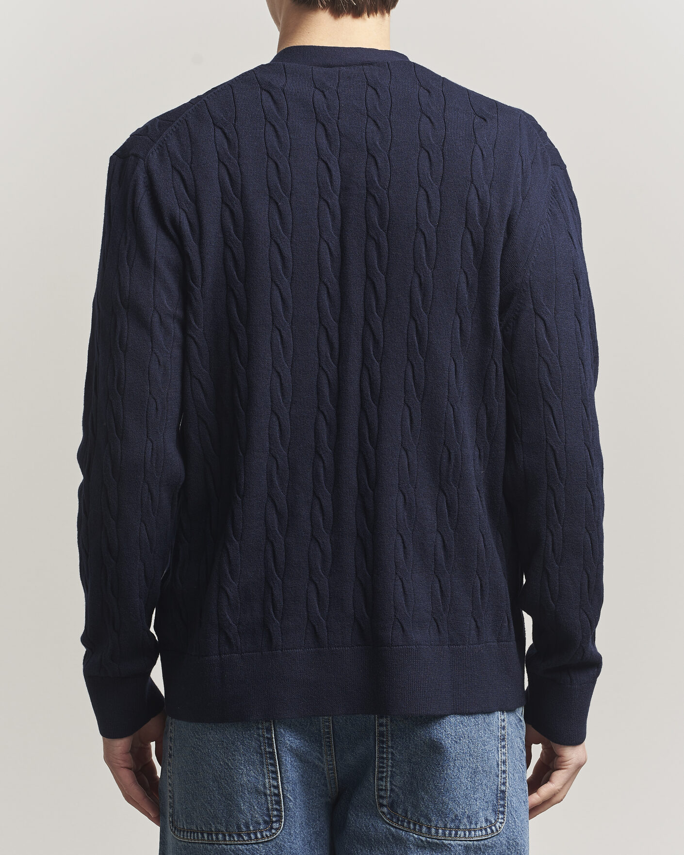 Homme | Pulls Et Tricots | Filippa K | Cotton/Merino Cable Cardigan Navy
