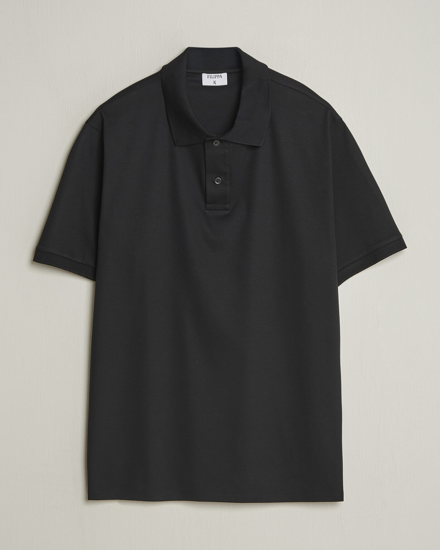 Homme | Polos | Filippa K | Technical Cotton Polo Black