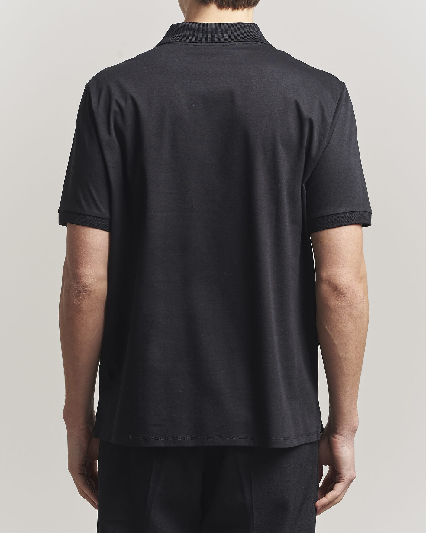 Homme | Polos | Filippa K | Technical Cotton Polo Black