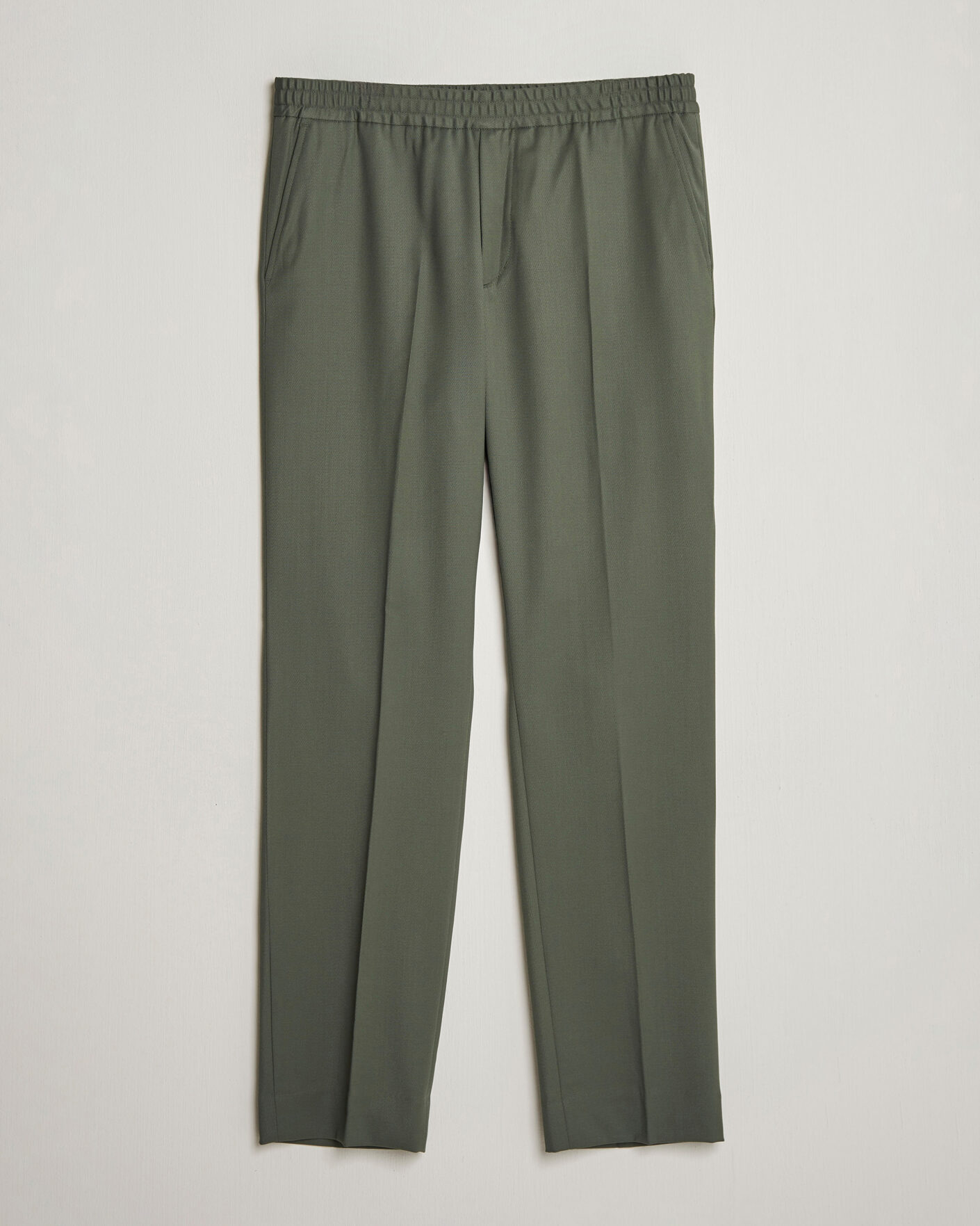 Homme | Pantalons | Filippa K | Theo Relaxed Wool Trousers Grey Green
