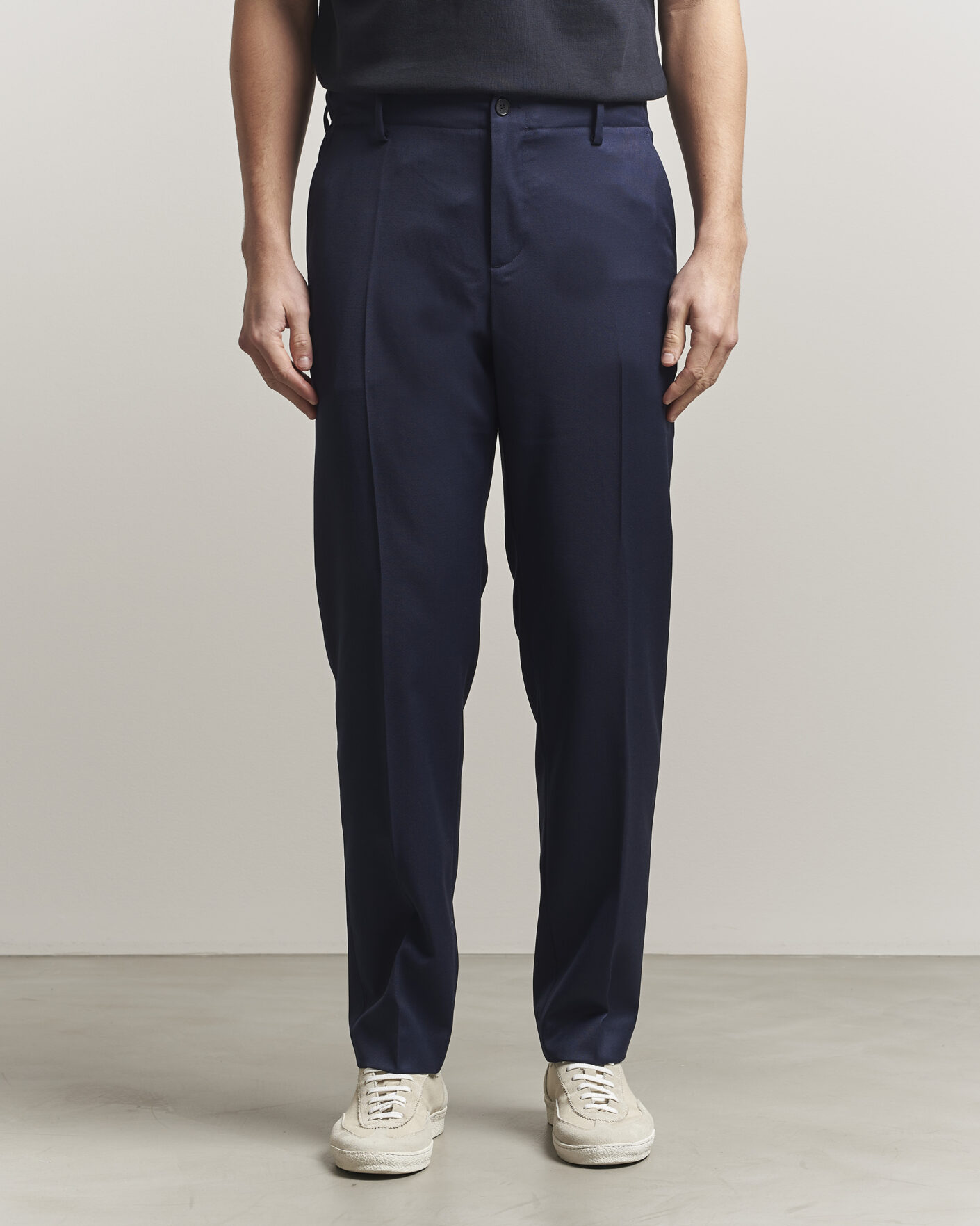 Homme | Pantalons | Filippa K | Troy Tailored Drawstring Trousers Ink Navy