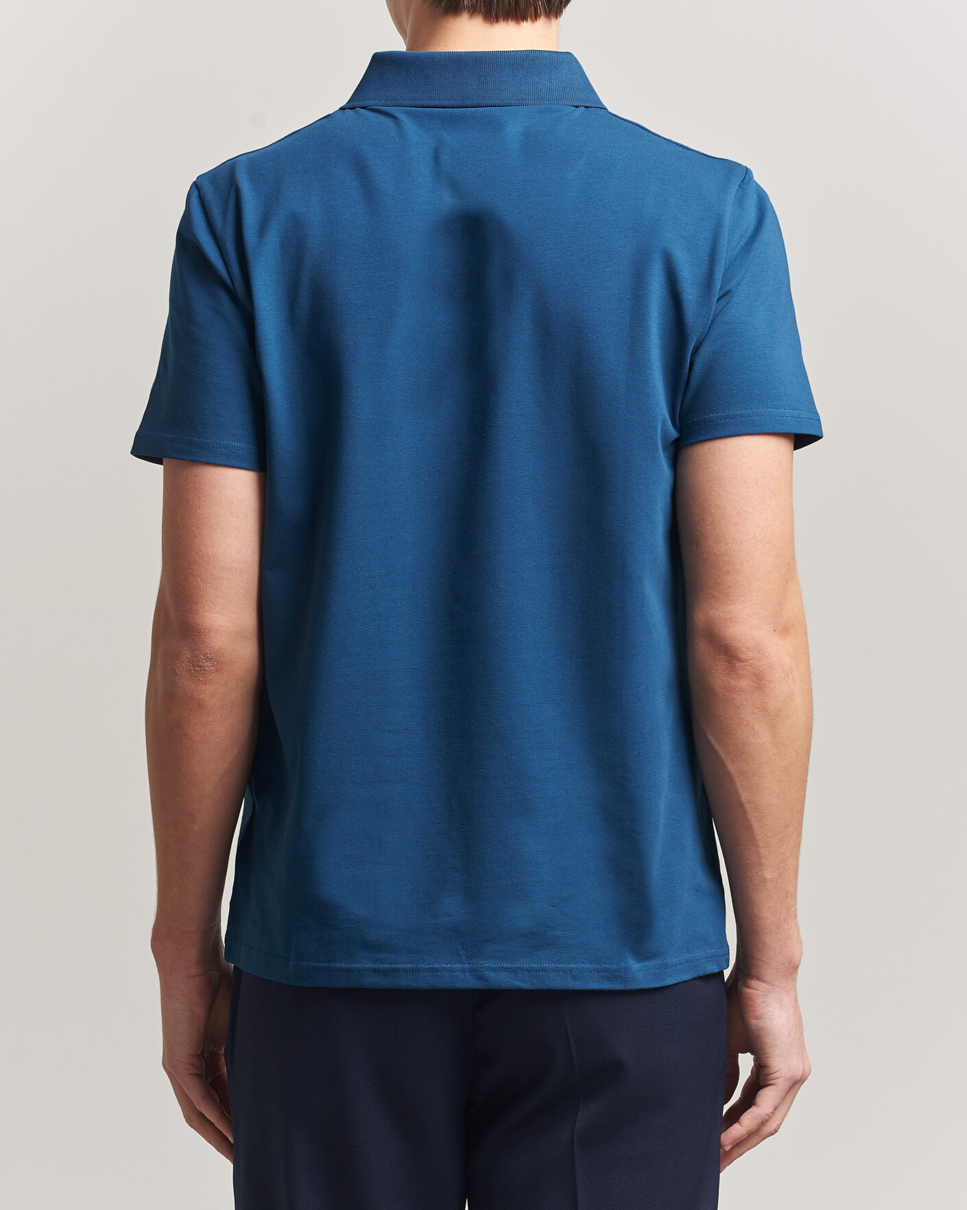 Homme | Polos | Filippa K | Soft Lycra Polo T-Shirt Night Teal