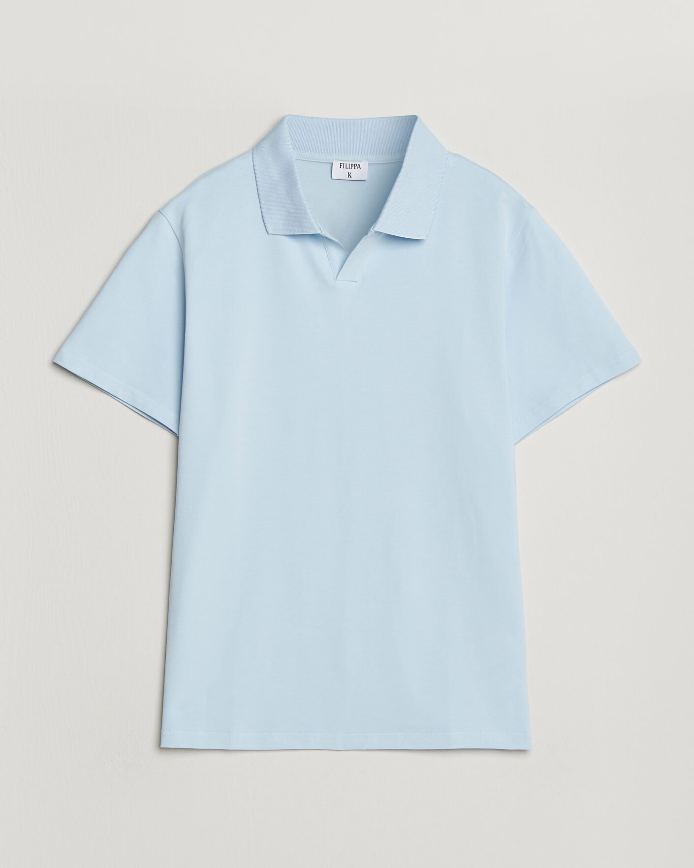 Homme | Polos | Filippa K | Soft Lycra Polo T-Shirt Frost Blue