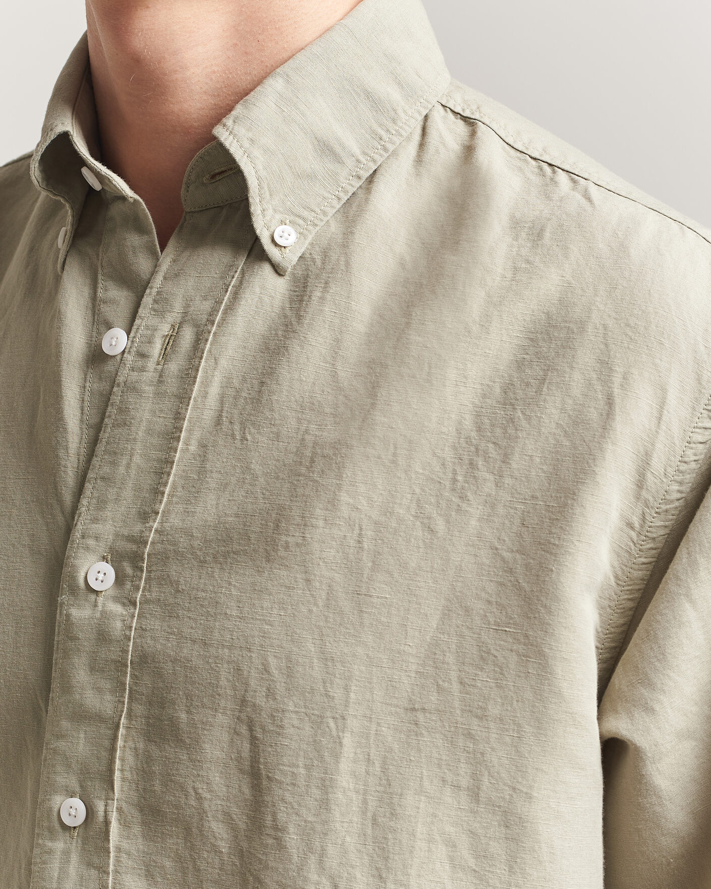 Homme | Chemises | Filippa K | Relaxed Cotton/Linen Shirt Light Green