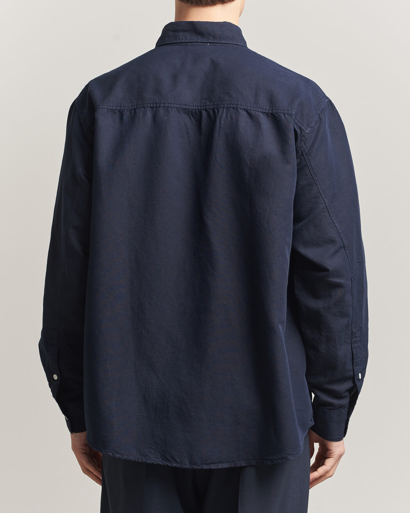 Homme | Chemises | Filippa K | Relaxed Cotton/Linen Shirt Navy