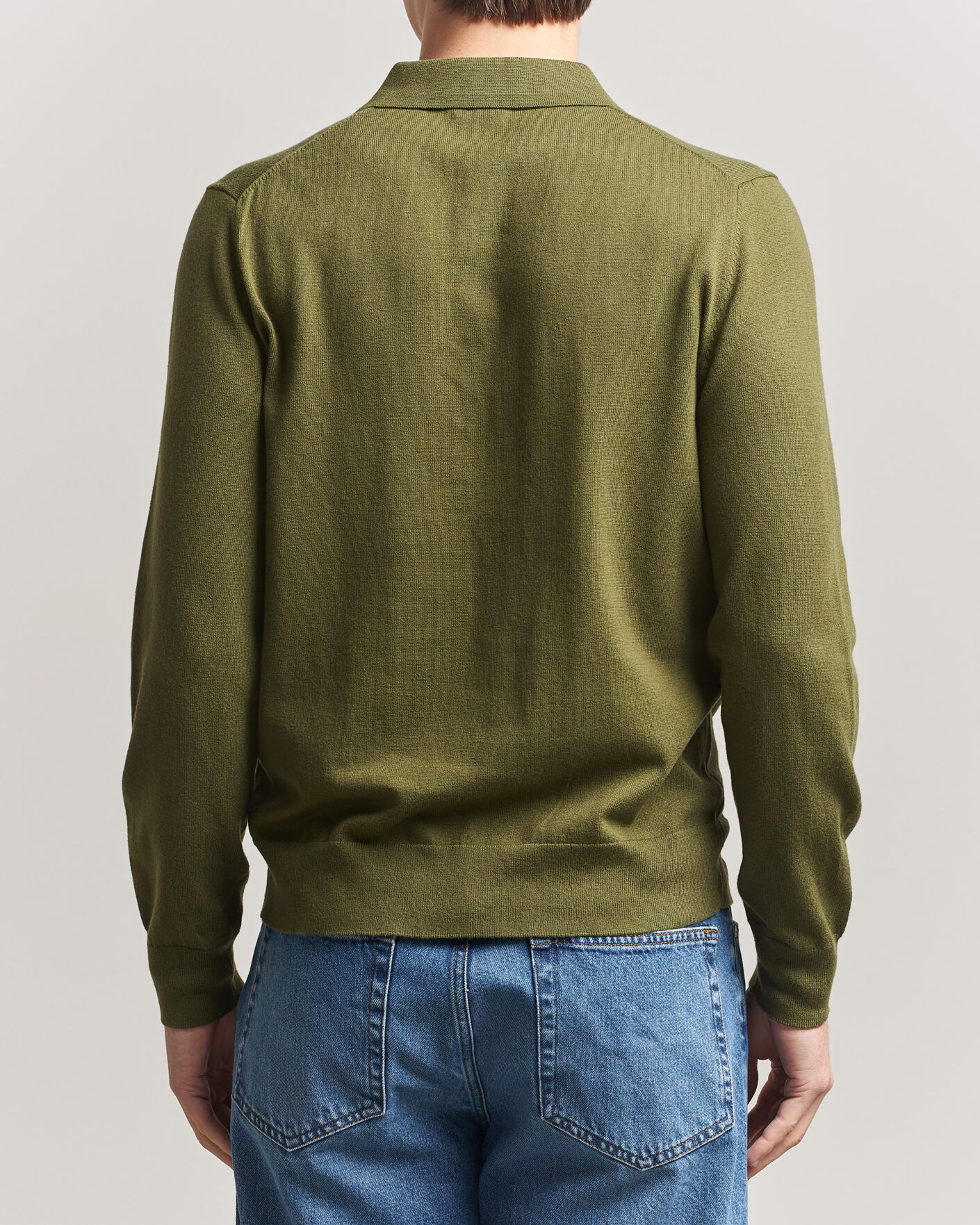 Homme | Pulls Et Tricots | Filippa K | Knitted Polo Shirt Laurel Green