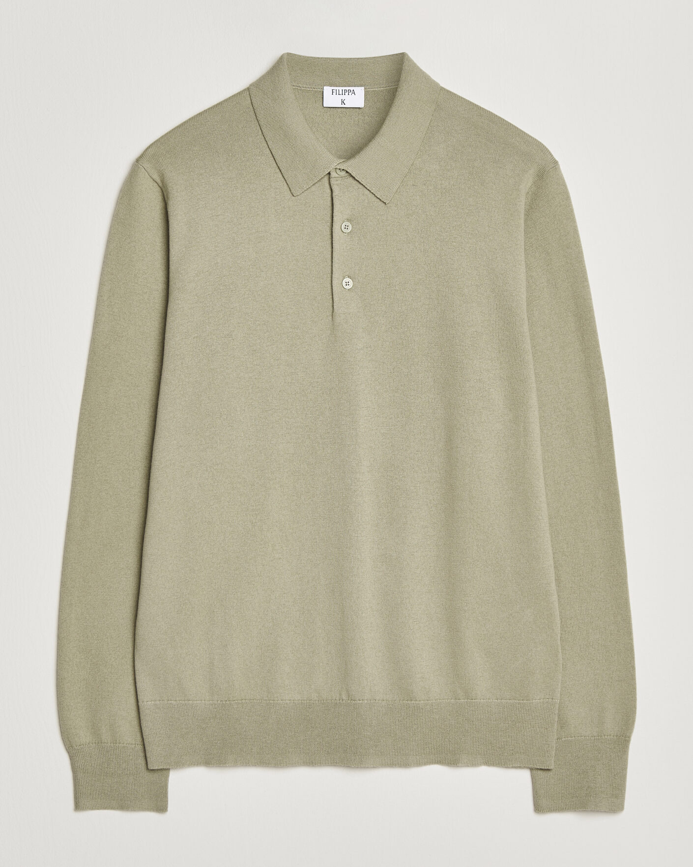 Homme | Pulls Et Tricots | Filippa K | Knitted Polo Shirt Light Green