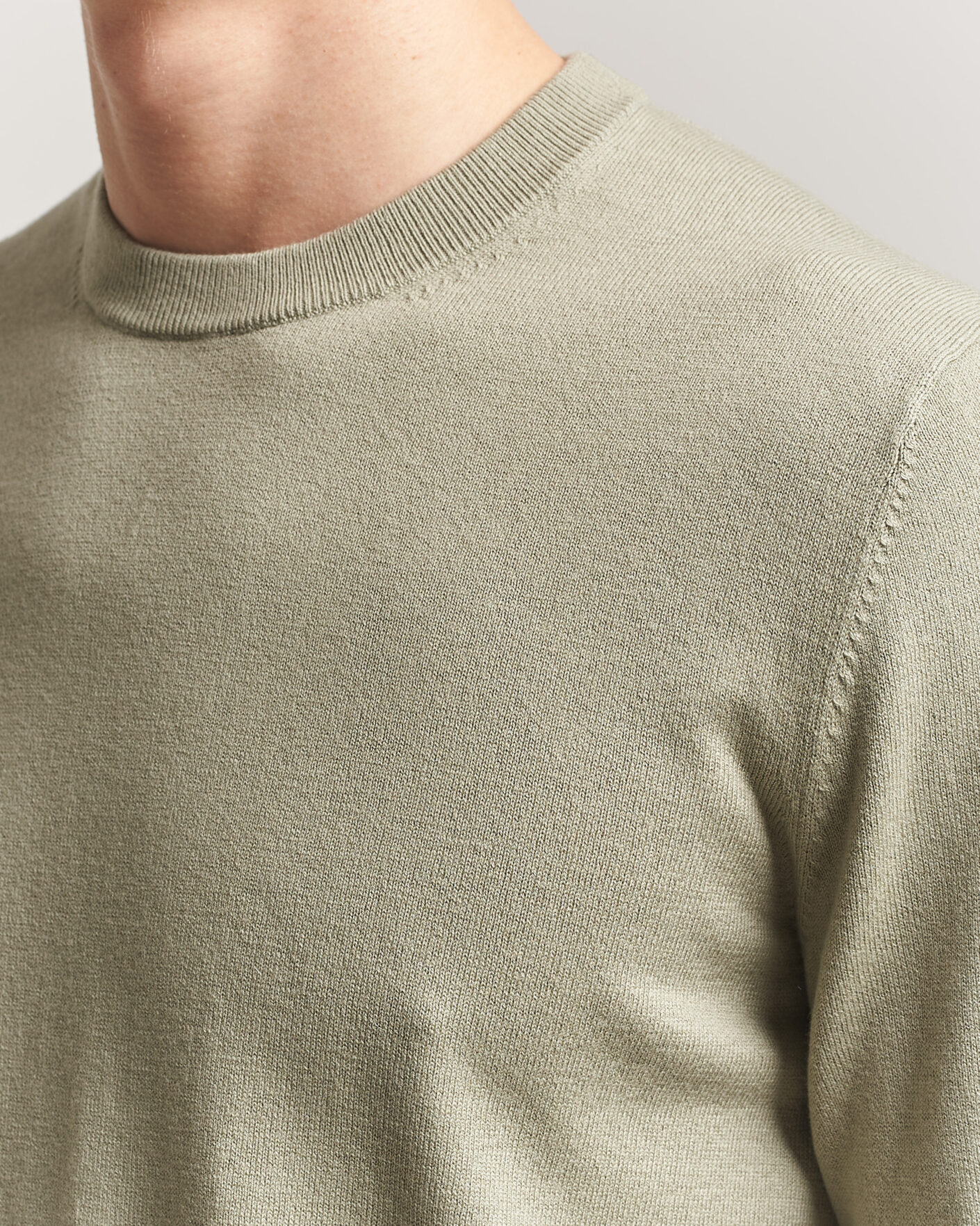 Homme | Pulls Et Tricots | Filippa K | Cotton Merino Knitted Sweater Light Green