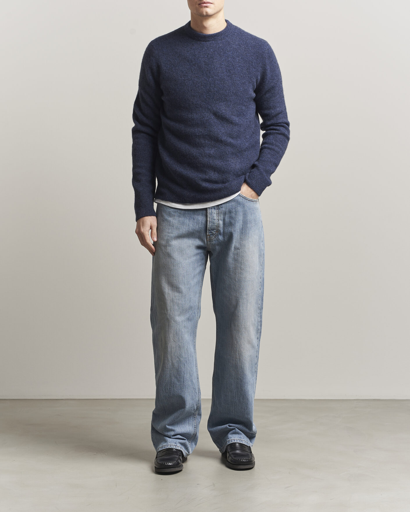 Homme | Pulls Et Tricots | Filippa K | Yak Knitted Sweater Night Teal