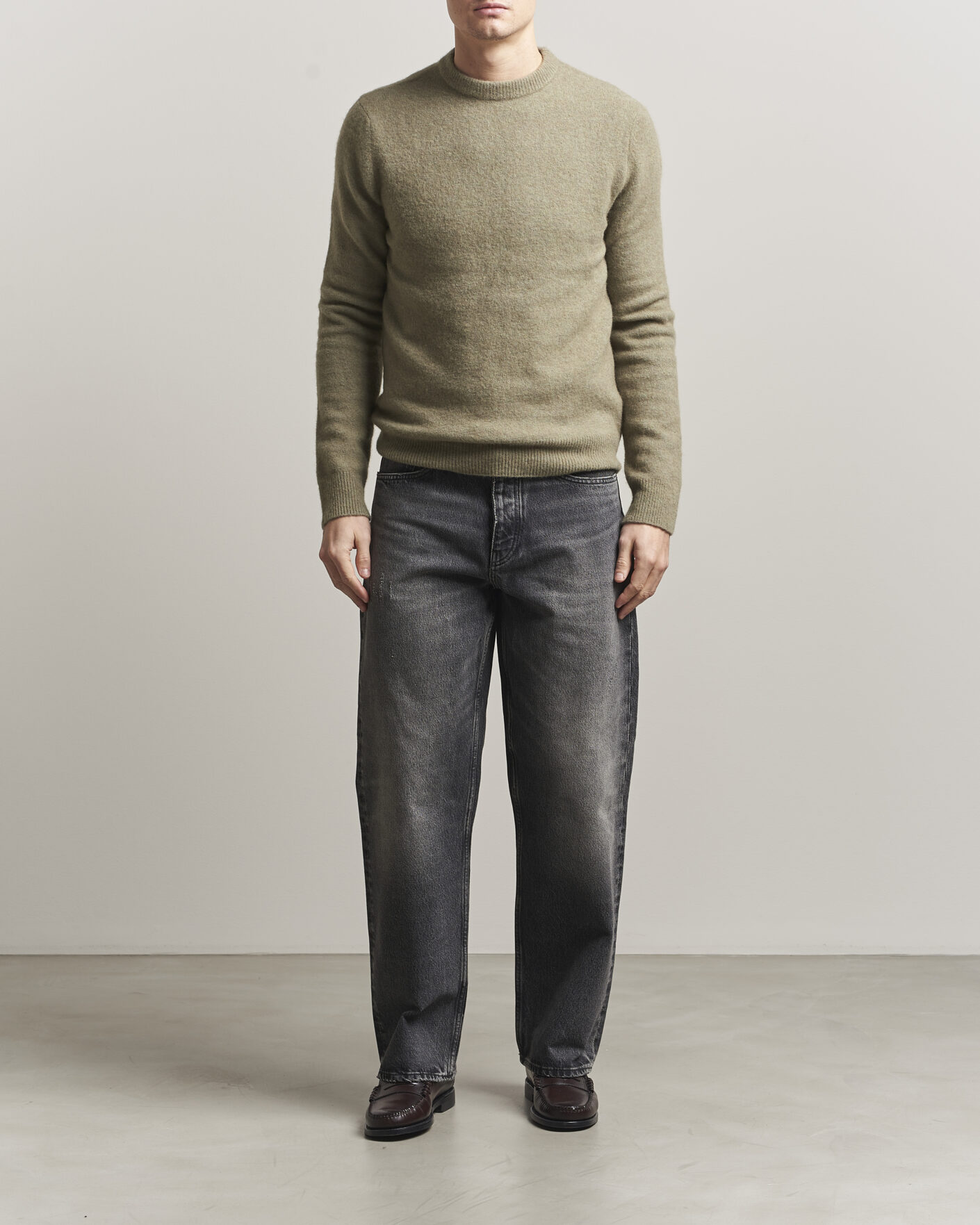 Homme | Pulls Et Tricots | Filippa K | Yak Knitted Sweater Light Green