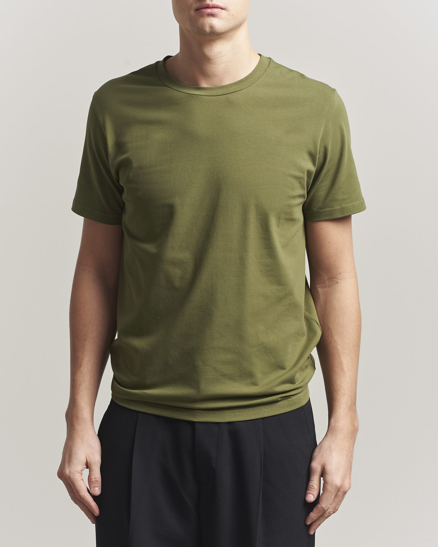 Homme | T-shirts | Filippa K | Soft Lycra T-Shirt Laurel Green