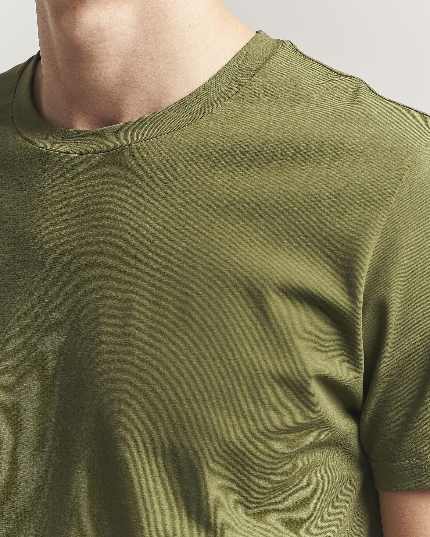 Homme | T-shirts | Filippa K | Soft Lycra T-Shirt Laurel Green