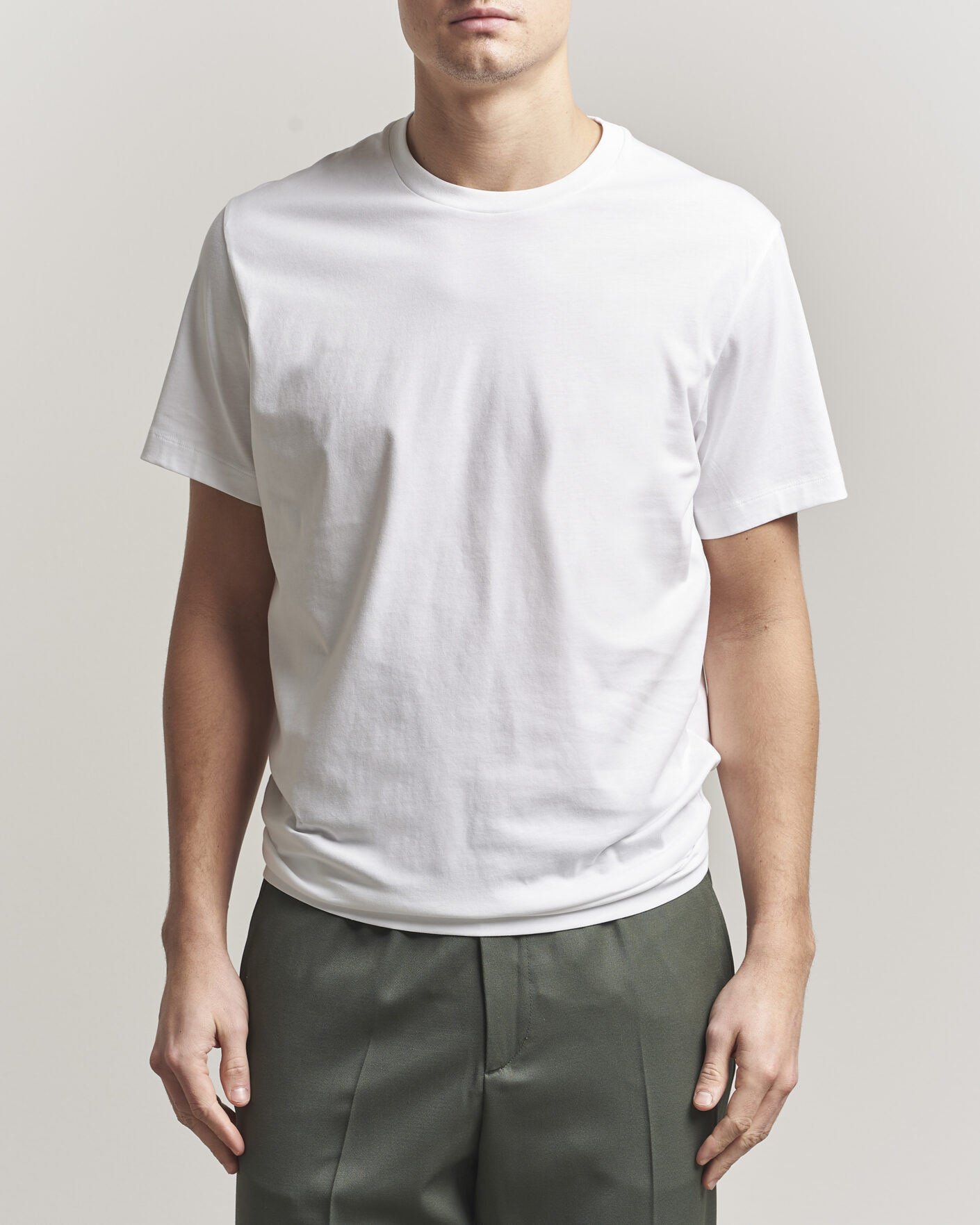 Homme | T-shirts | Filippa K | Filip Crew Neck T-Shirt White