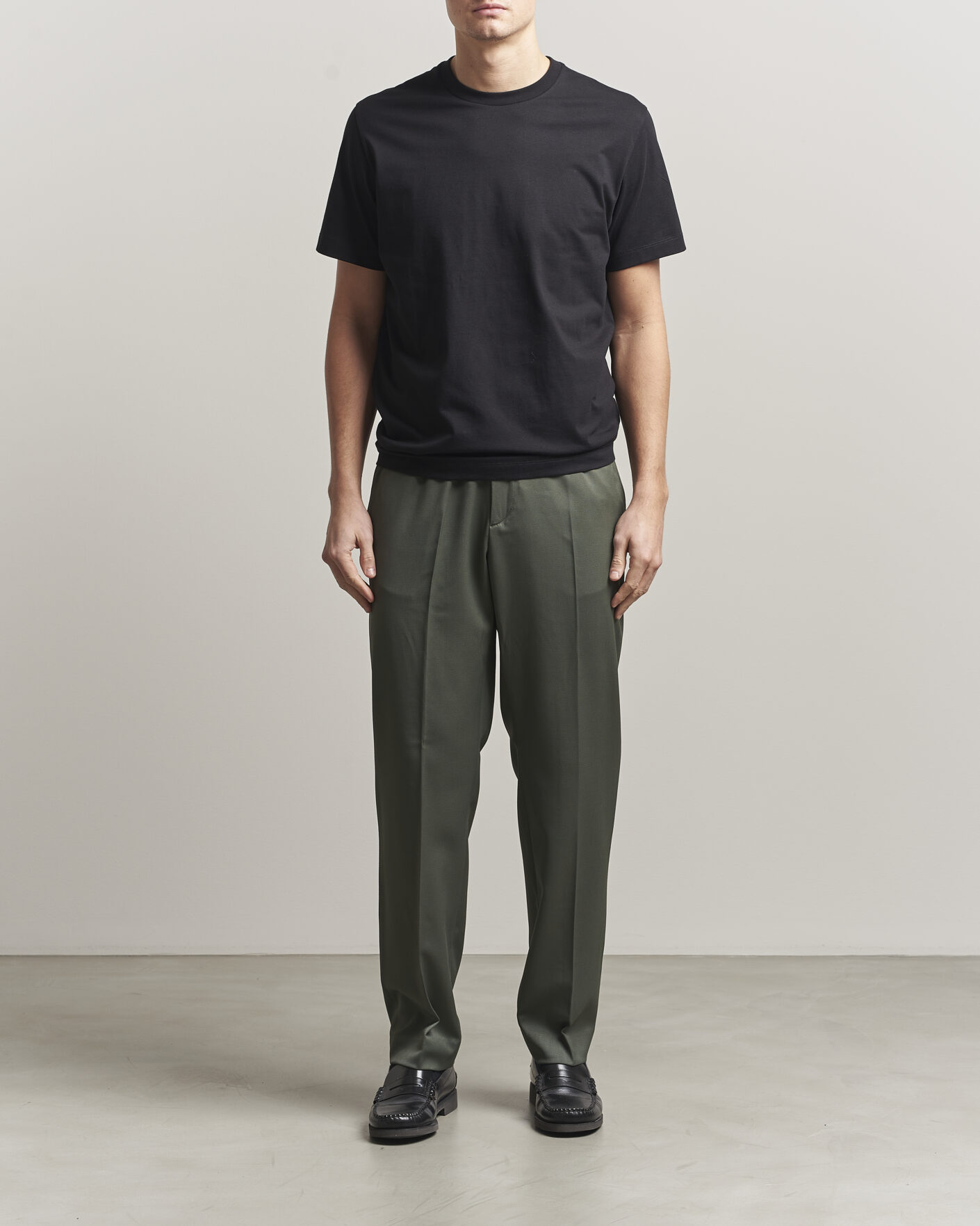Homme | T-shirts | Filippa K | Filip Crew Neck T-Shirt Black