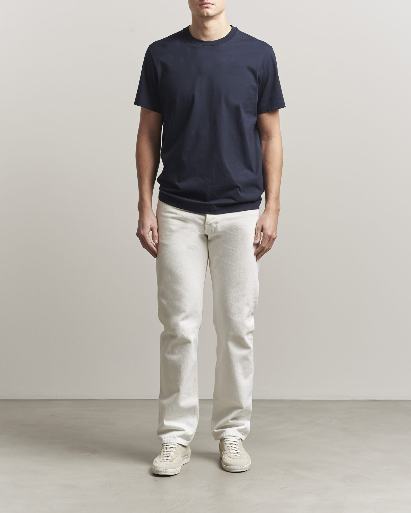 Homme | T-shirts | Filippa K | Filip Crew Neck T-Shirt Navy