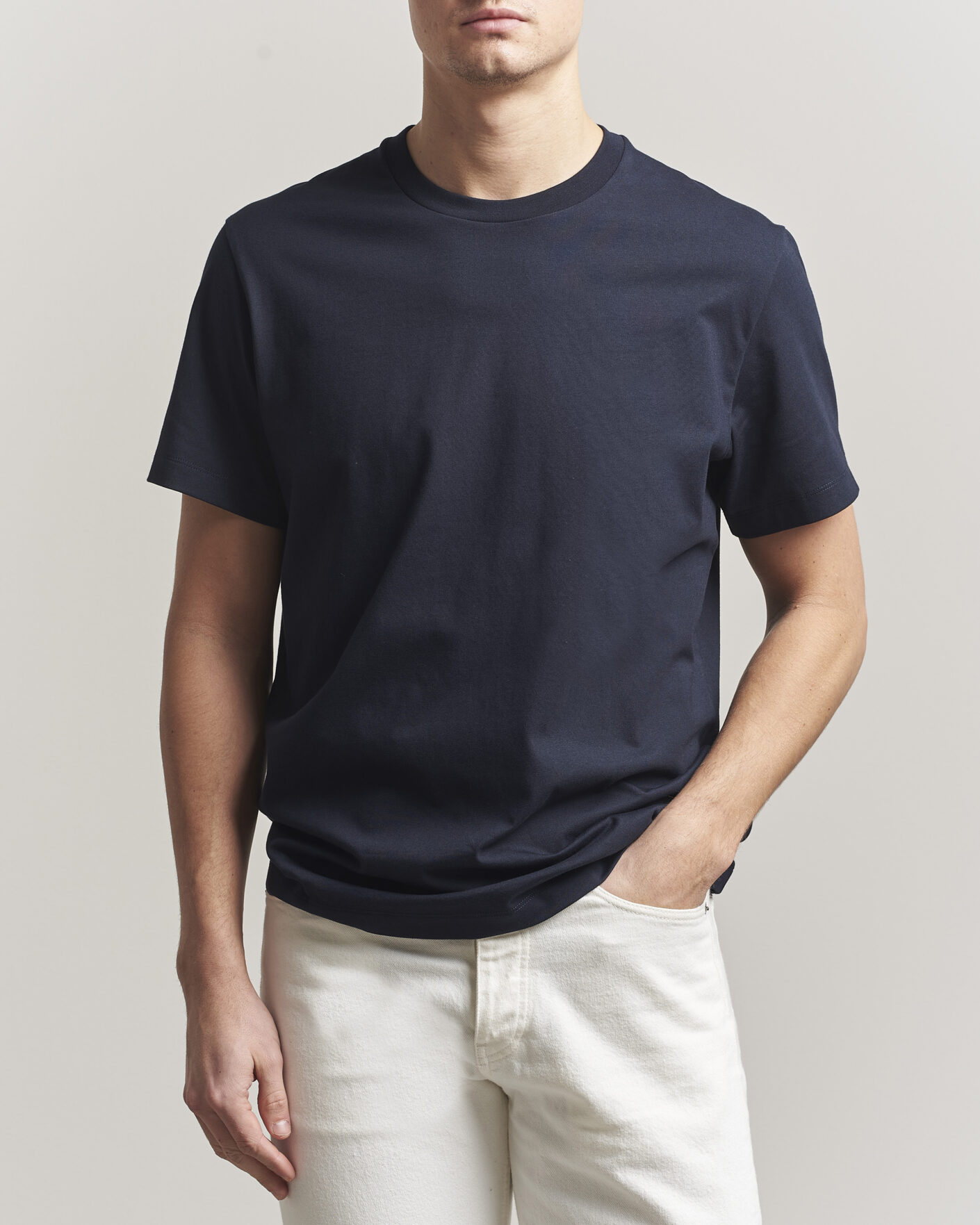 Homme | T-shirts | Filippa K | Filip Crew Neck T-Shirt Navy