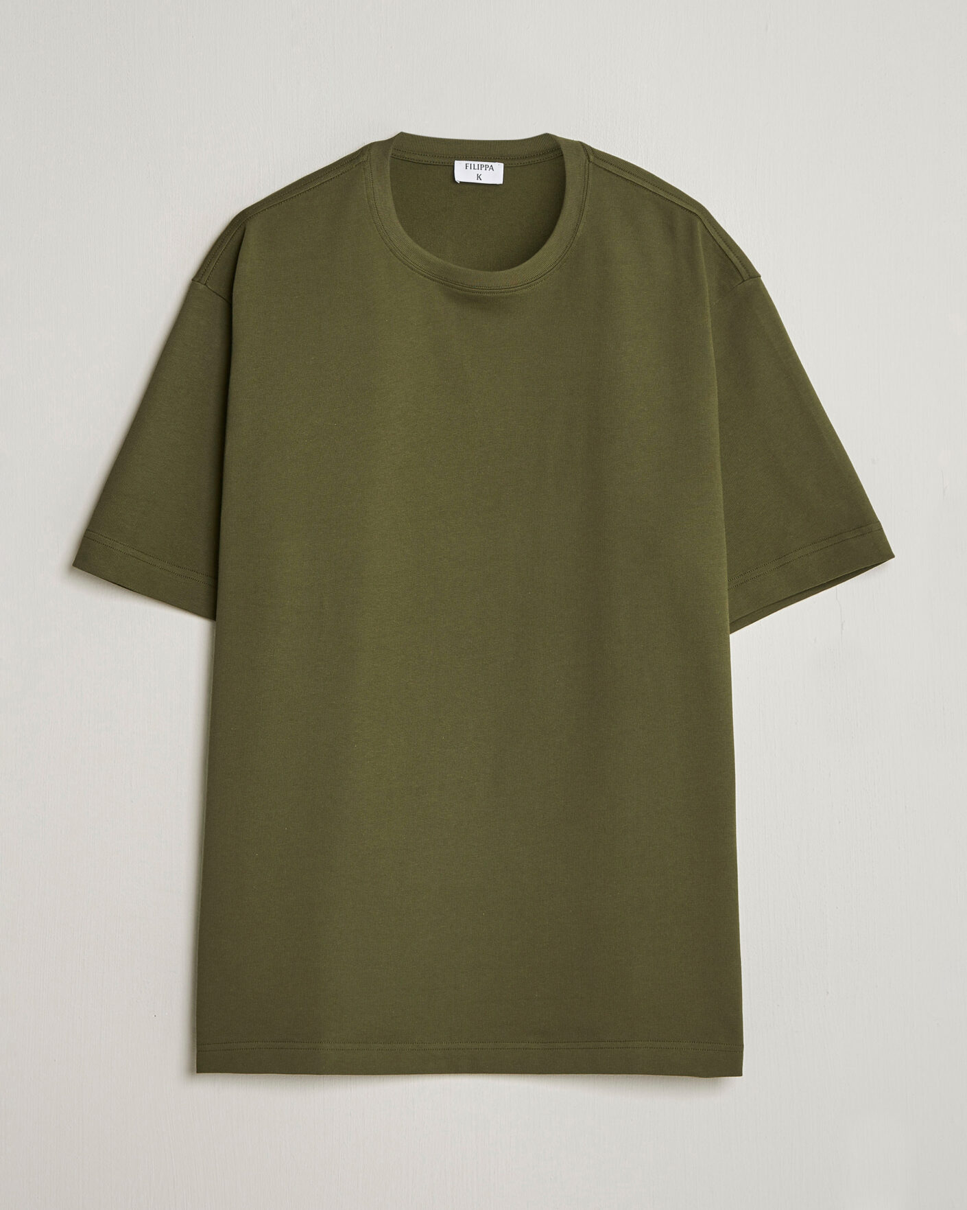 Homme | T-shirts | Filippa K | Heavy Cotton Crew Neck T-Shirt Midnight Green