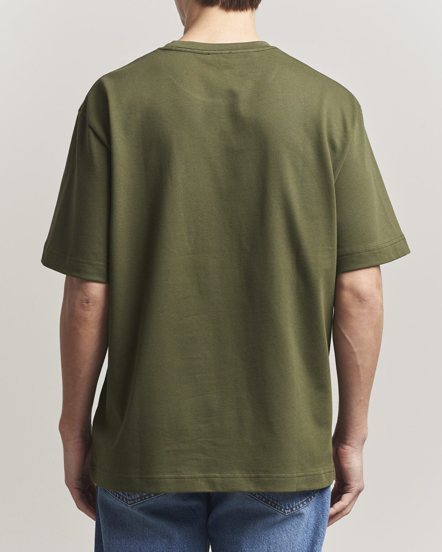 Homme | T-shirts | Filippa K | Heavy Cotton Crew Neck T-Shirt Midnight Green