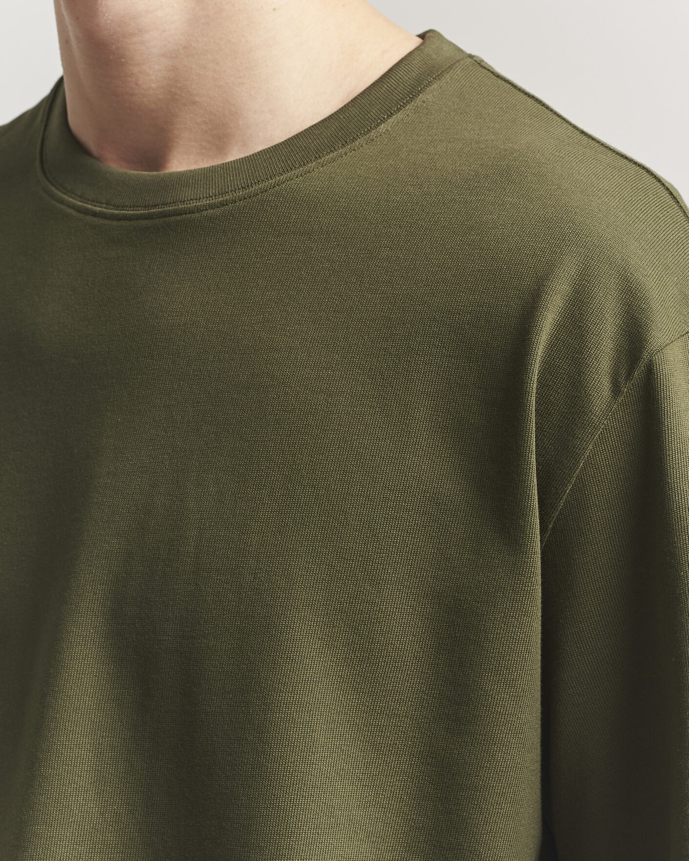 Homme | T-shirts | Filippa K | Heavy Cotton Crew Neck T-Shirt Midnight Green