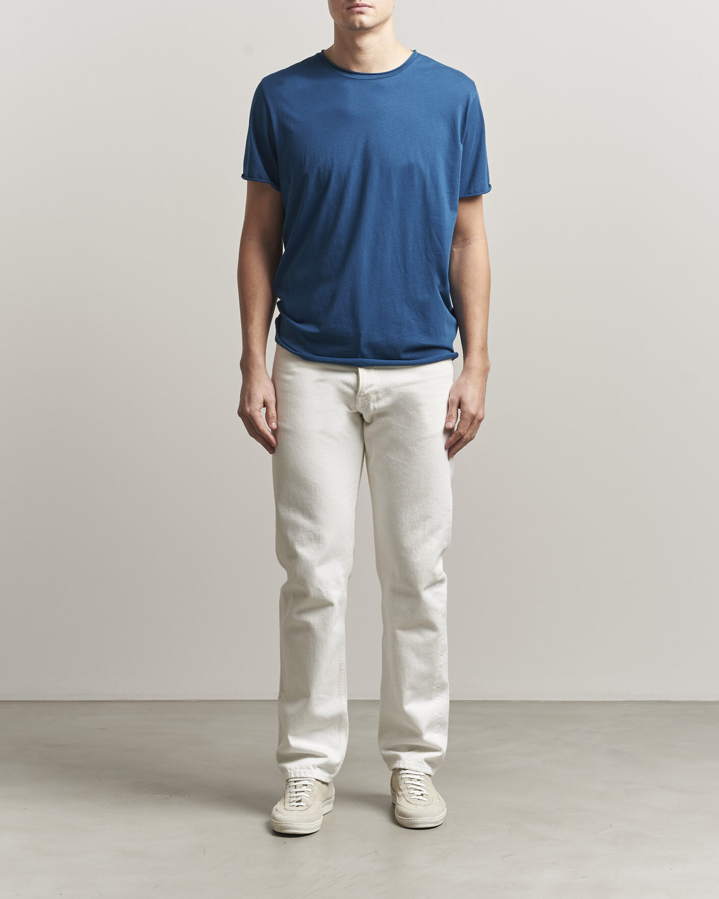 Homme | T-shirts | Filippa K | Roll Neck Crew Neck T-Shirt Night Teal